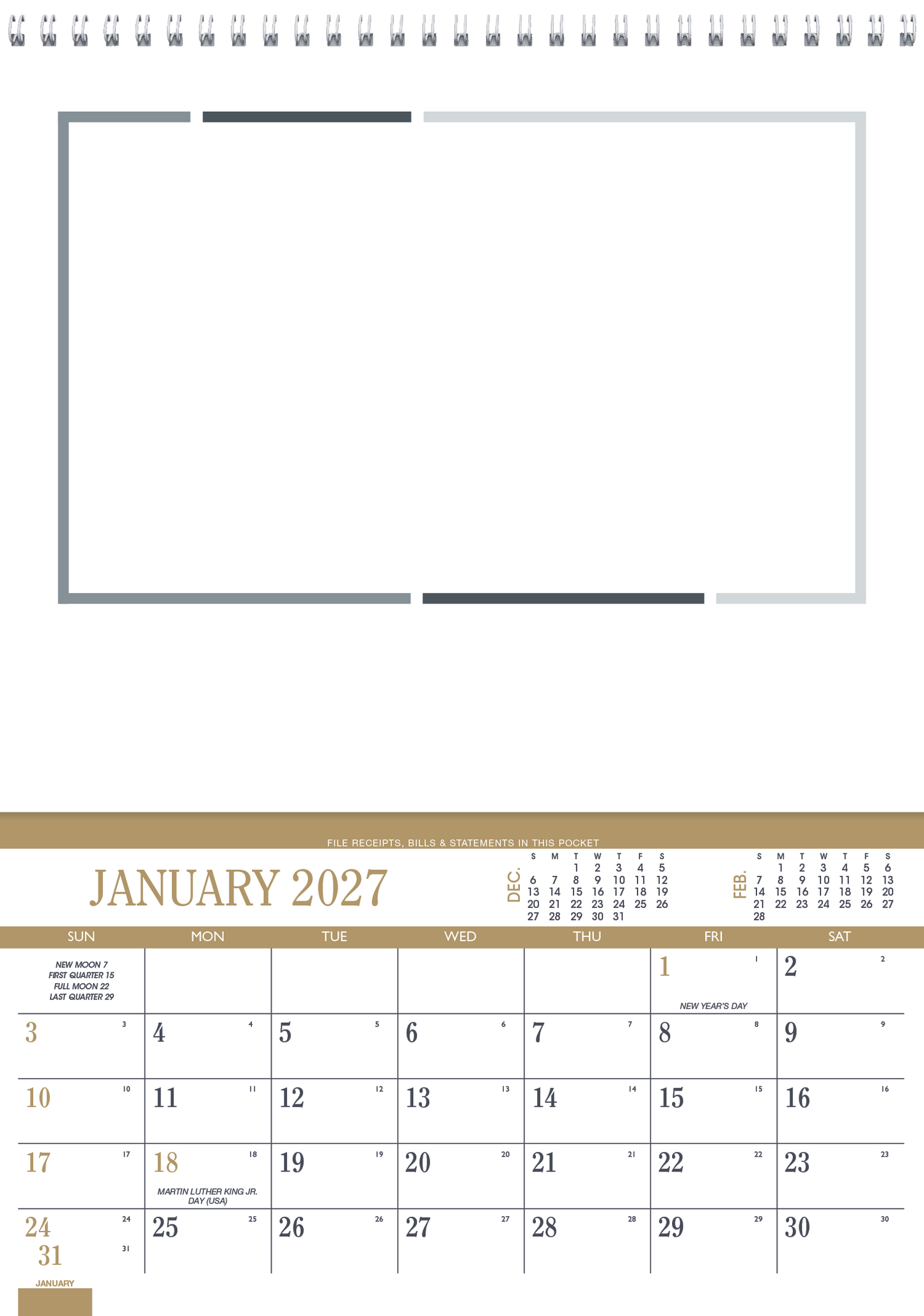 Recipe Pocket Calendar