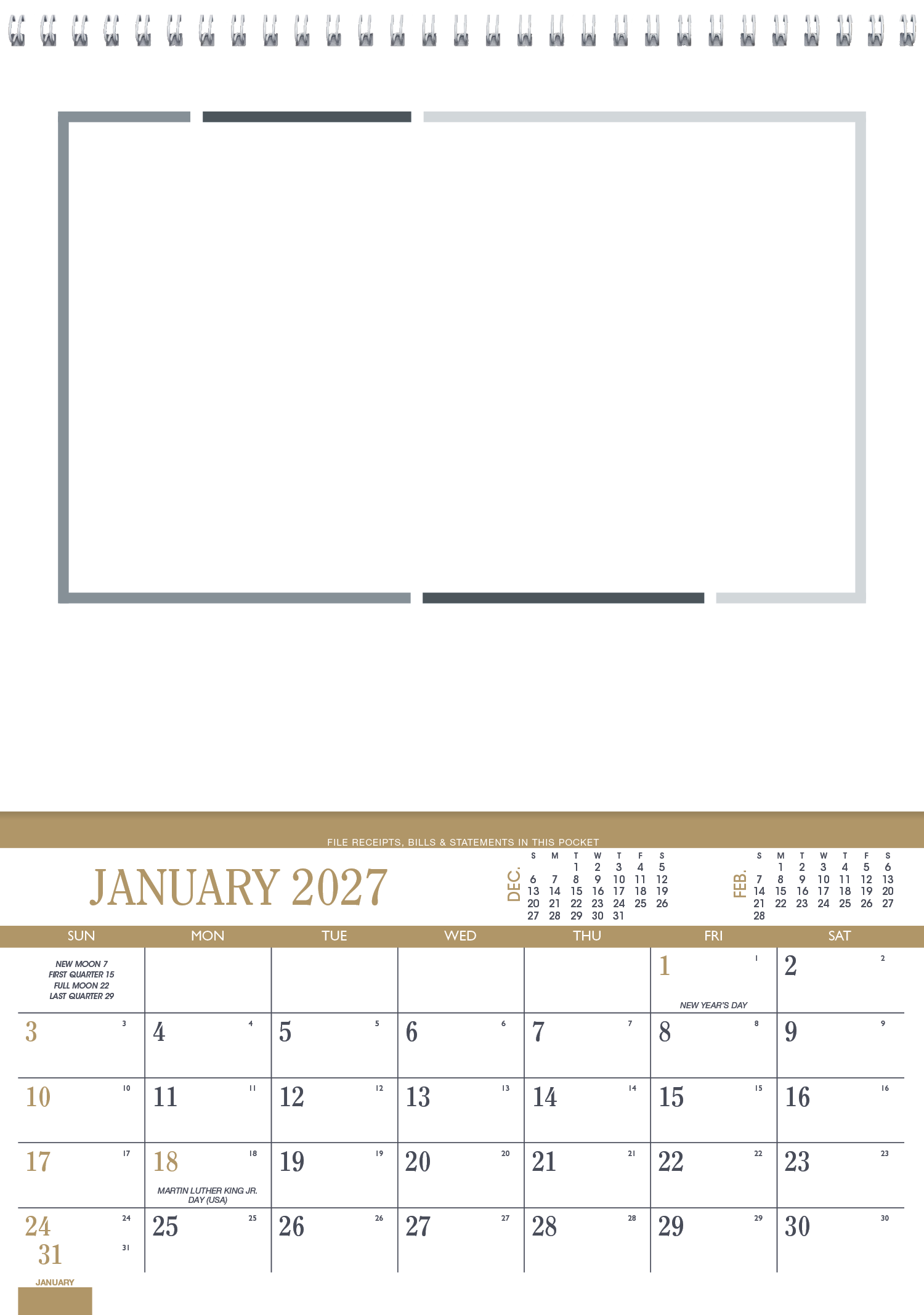 Recipe Pocket Calendar