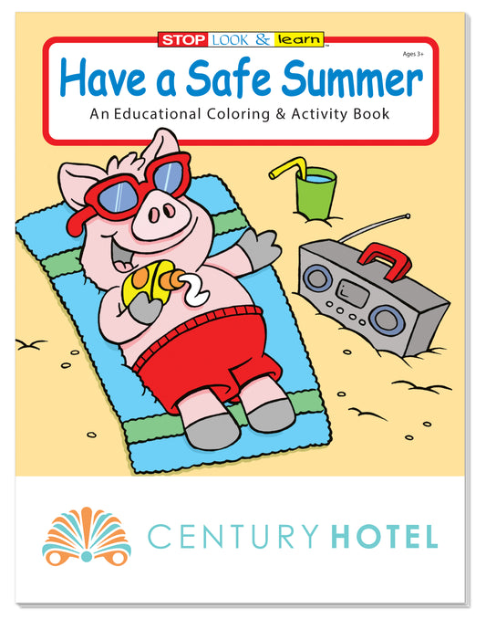 Custom logo Coloring Book: Have a Safe Summer