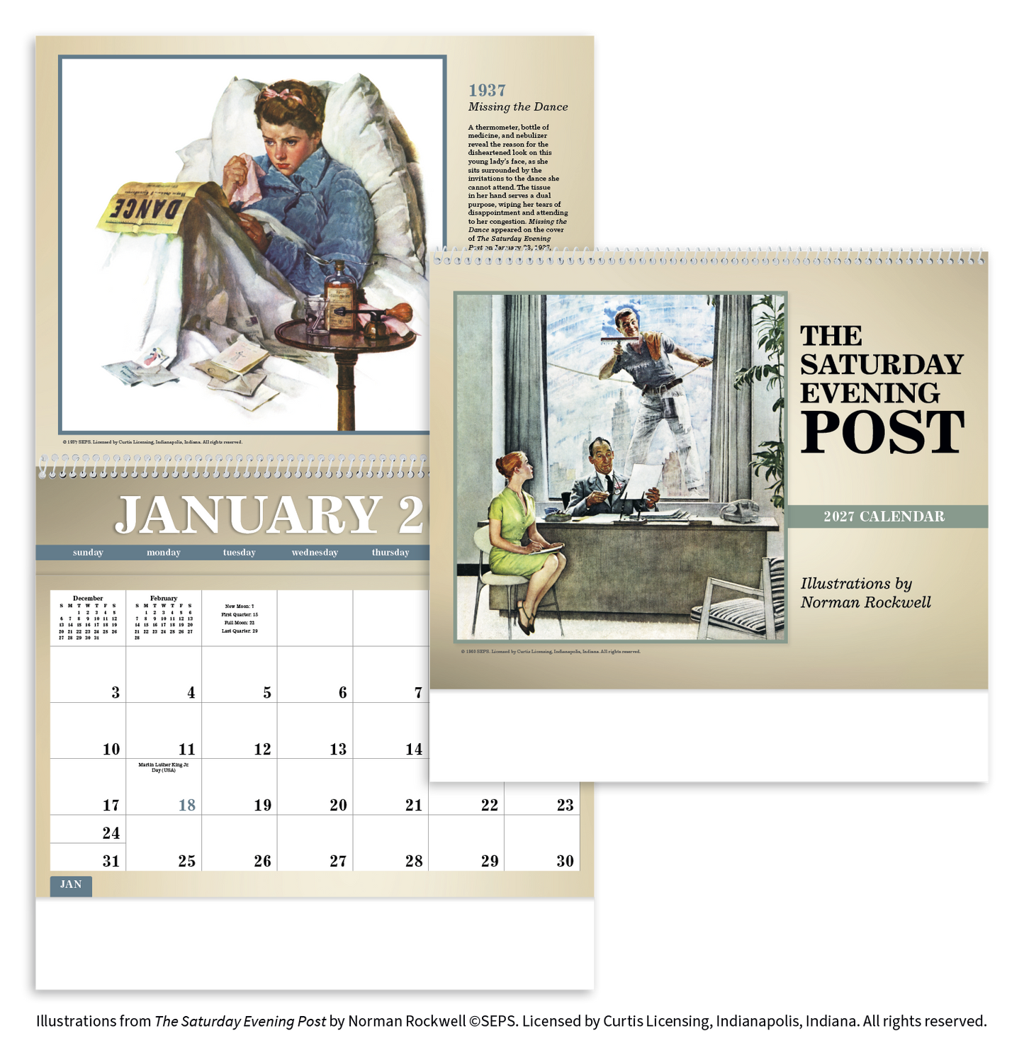 The Saturday Evening Post Deluxe Pocket Calendar