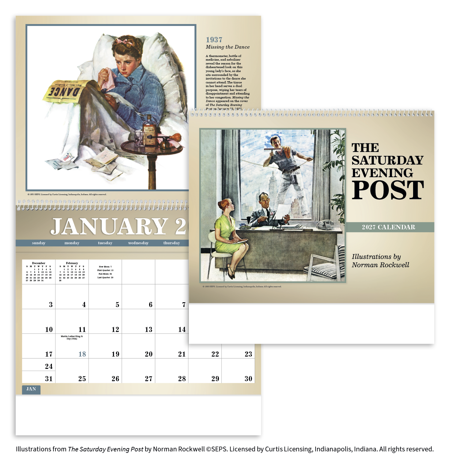 The Saturday Evening Post Deluxe Pocket Calendar