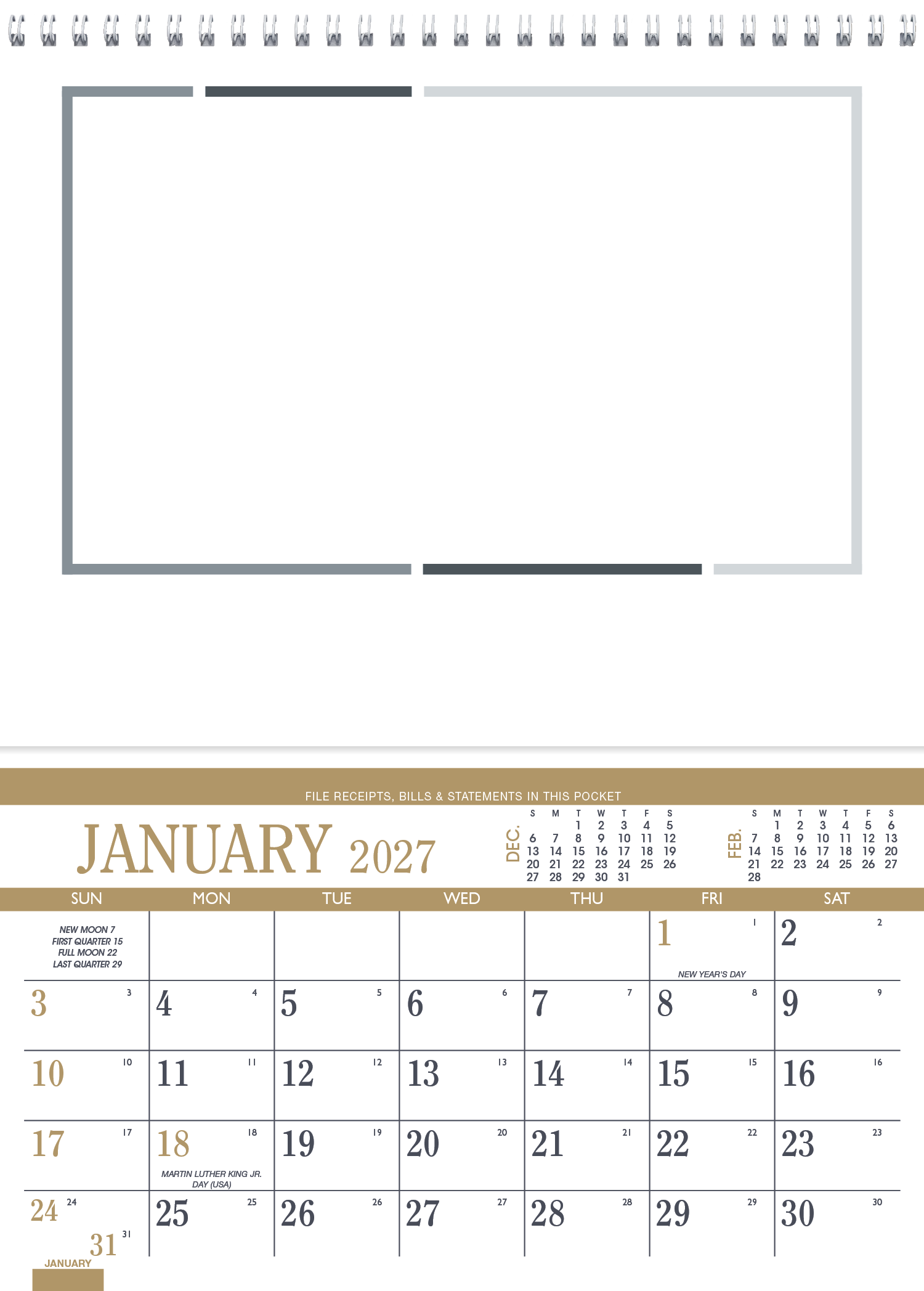 Recipe Pocket Calendar