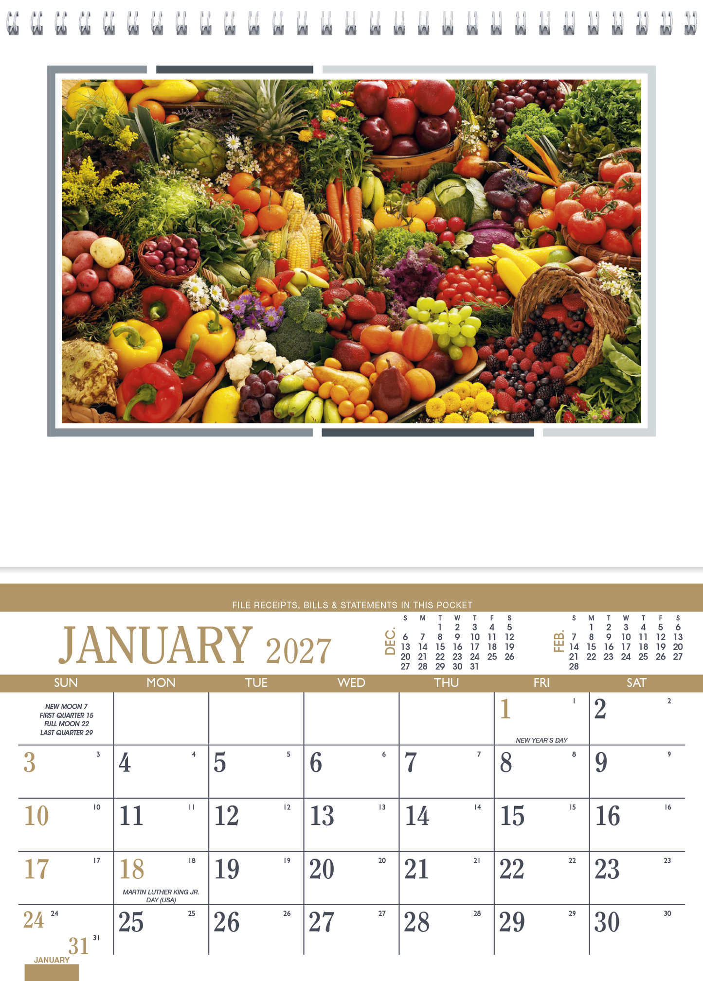 Recipe Pocket Calendar