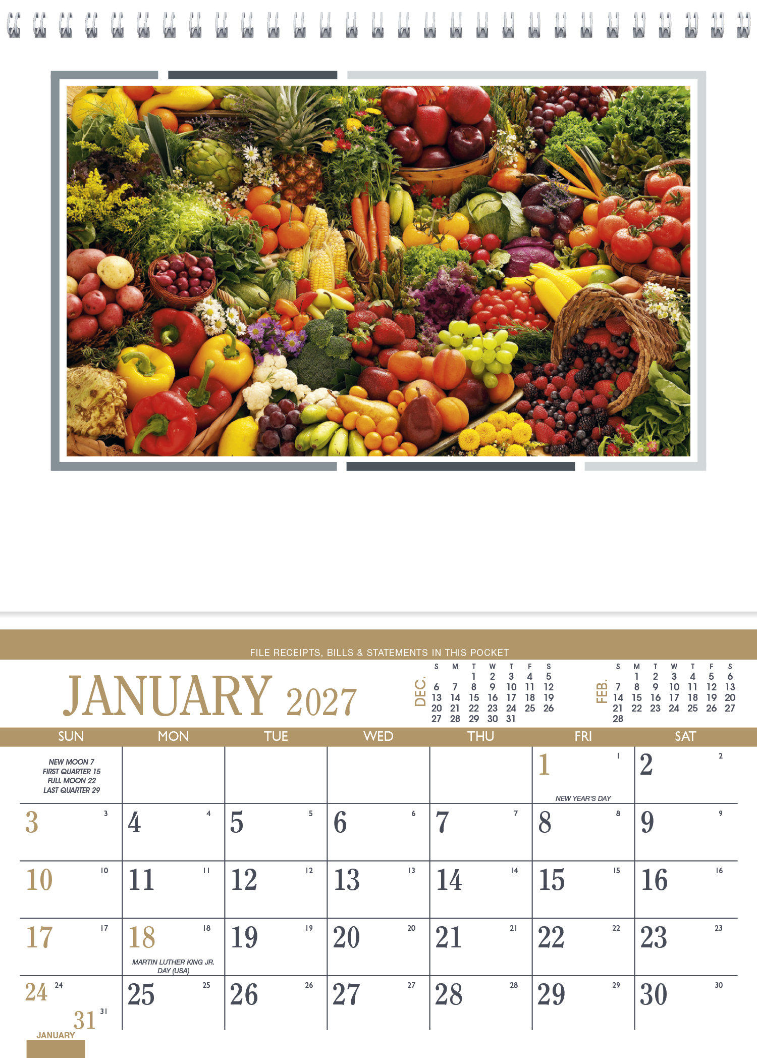 Recipe Pocket Calendar