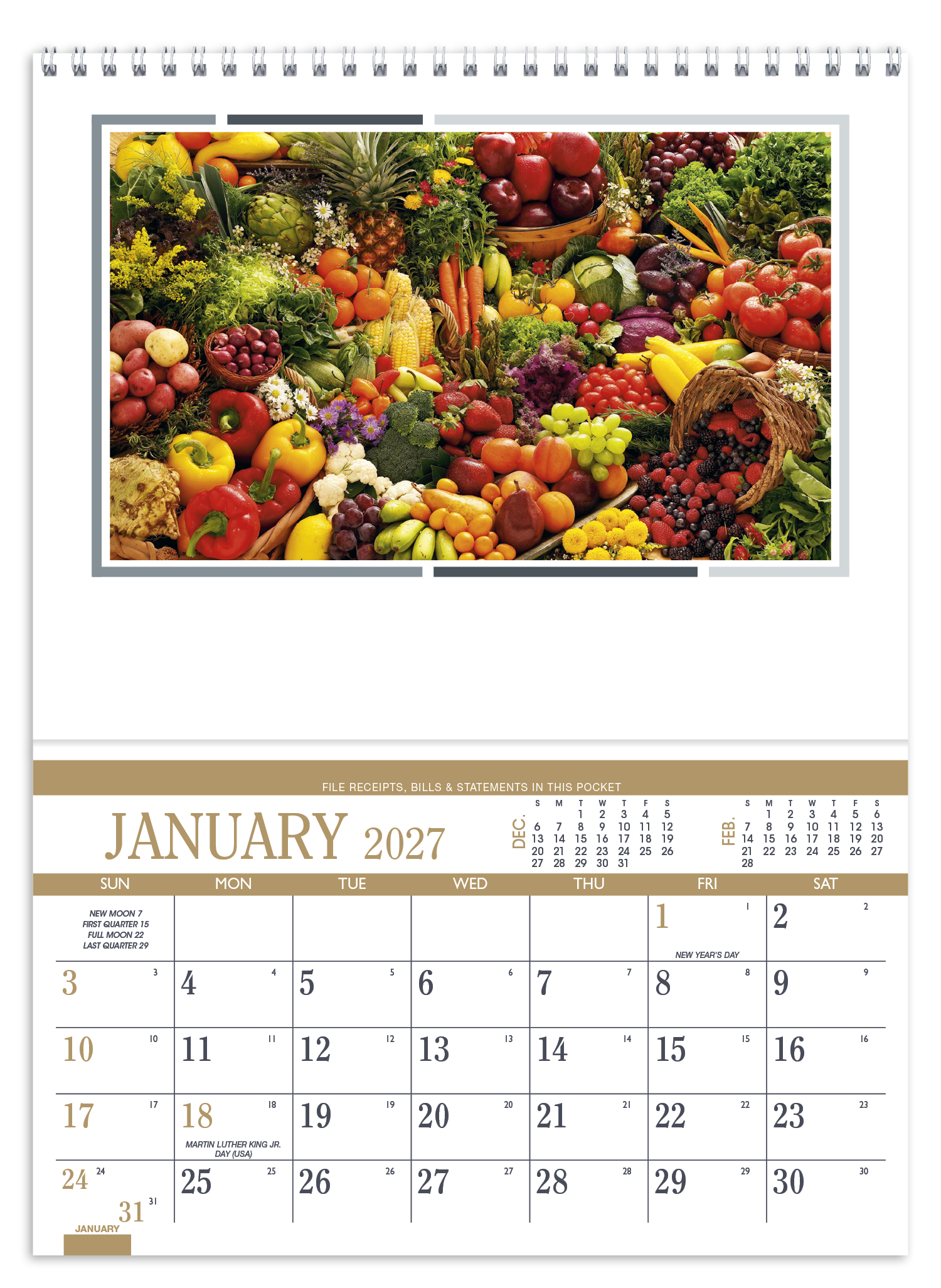 Recipe Pocket Calendar