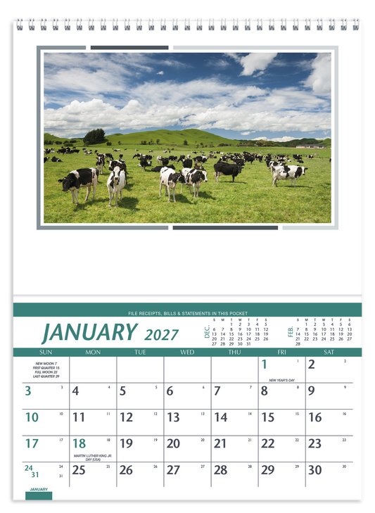 Custom logo Farm Pocket Calendar