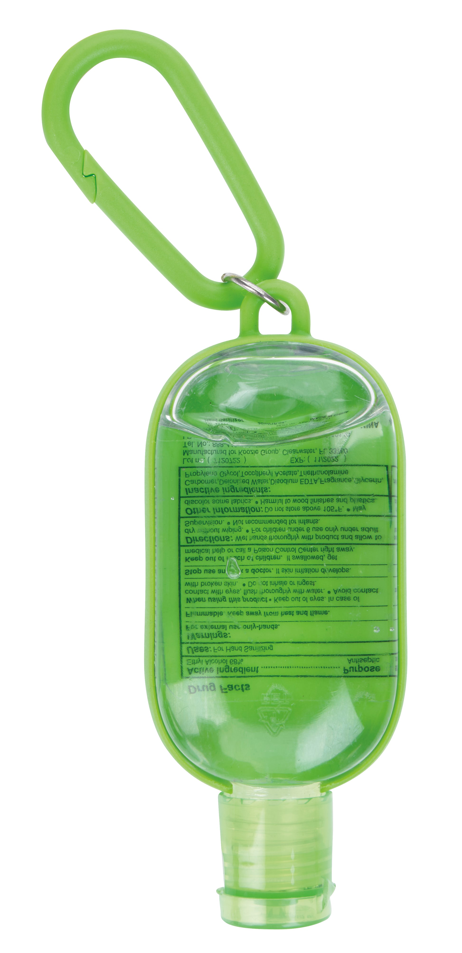 1 oz. Hand Sanitizer with Colorful Case and Carabiner