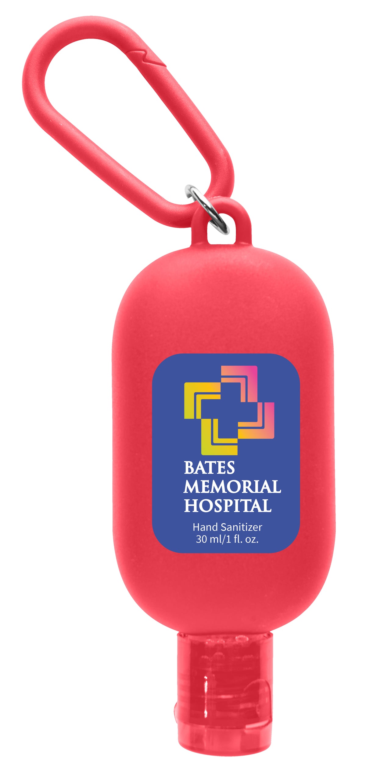 Custom logo 1 oz. Hand Sanitizer with Colorful Case and Carabiner