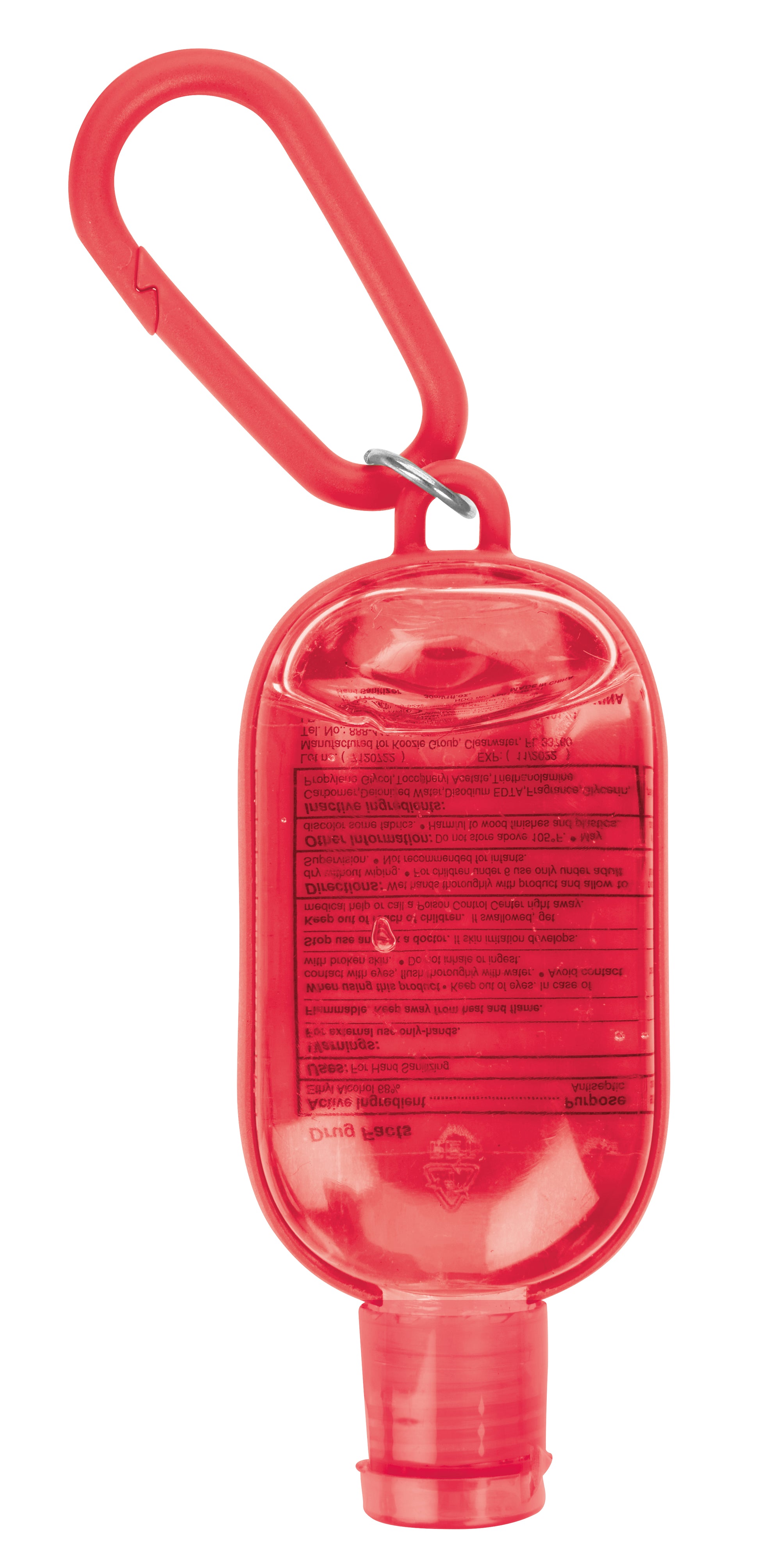 1 oz. Hand Sanitizer with Colorful Case and Carabiner