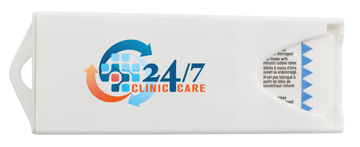 Custom logo Original Colored Bandage Dispenser with Clear Bandages