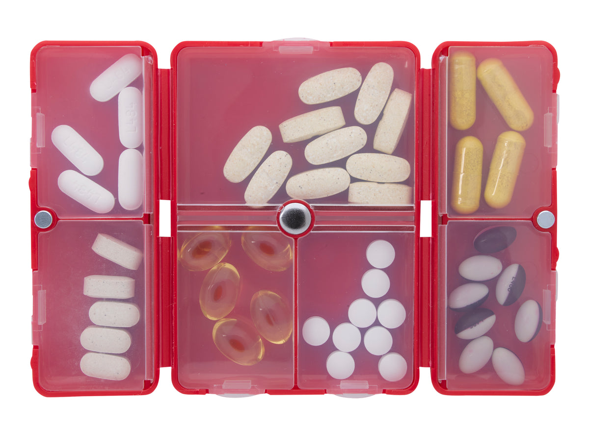 Custom logo Magnetic Dual-Open Pill Box