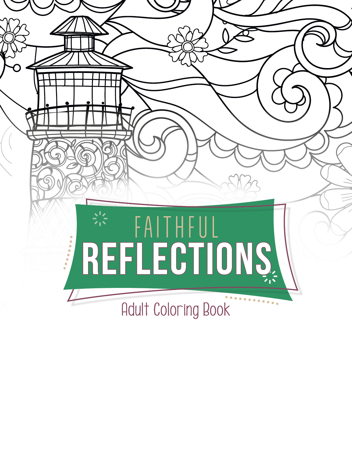 Custom logo Faithful Reflections Adult Coloring Book