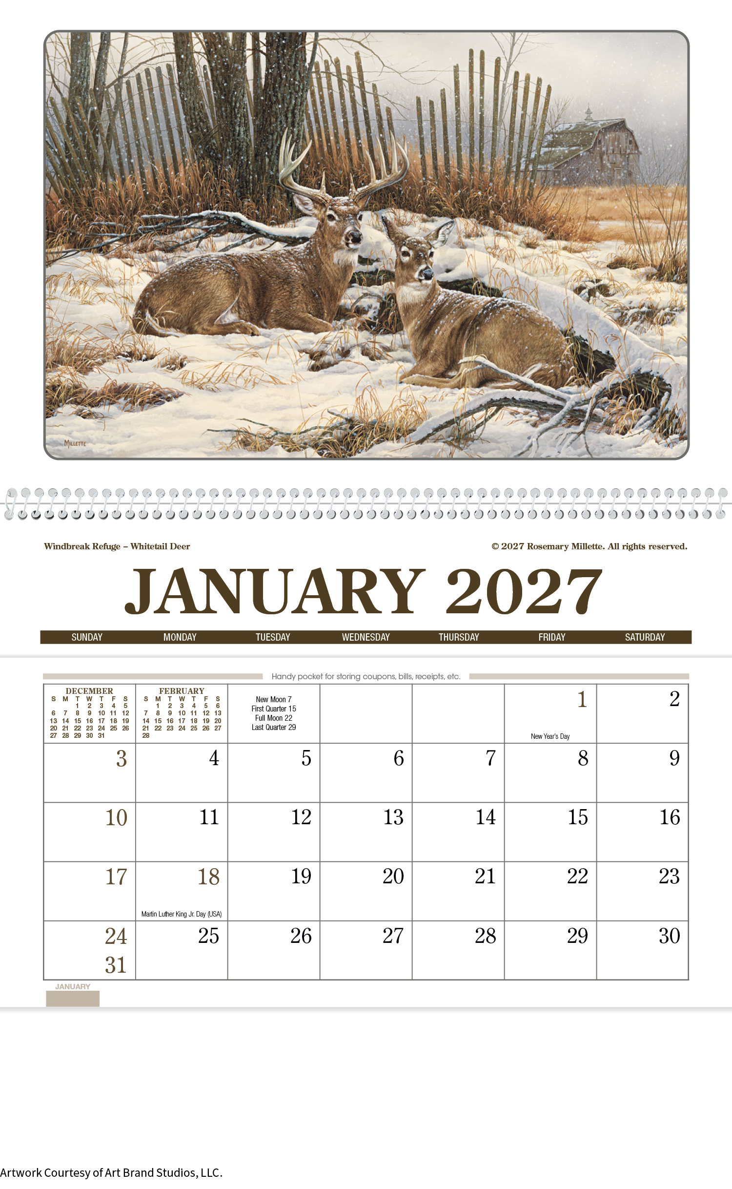 Wildlife Art Pocket Calendar