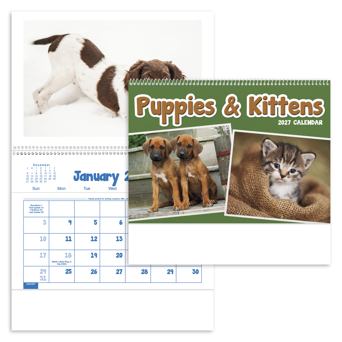 Puppies & Kittens Pocket Calendar
