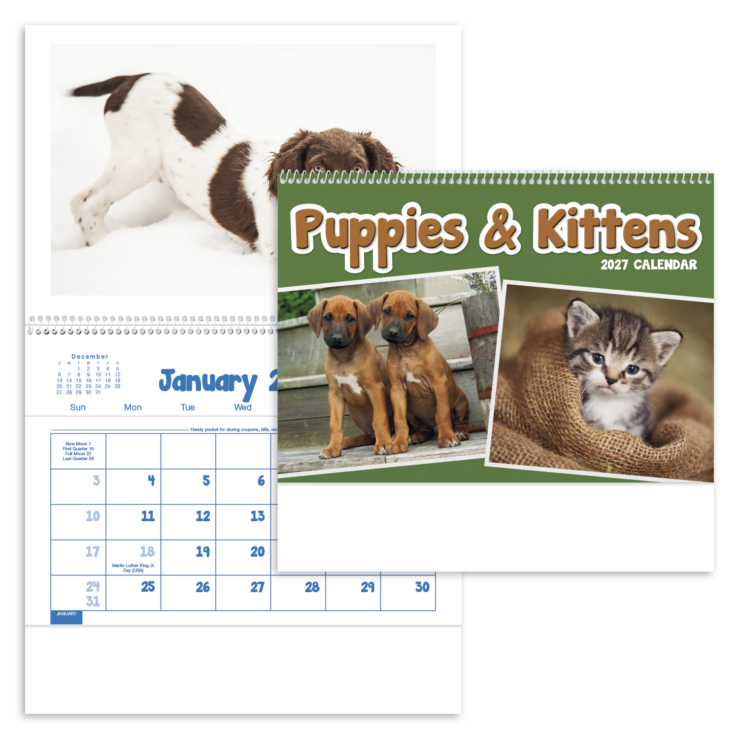 Puppies & Kittens Pocket Calendar