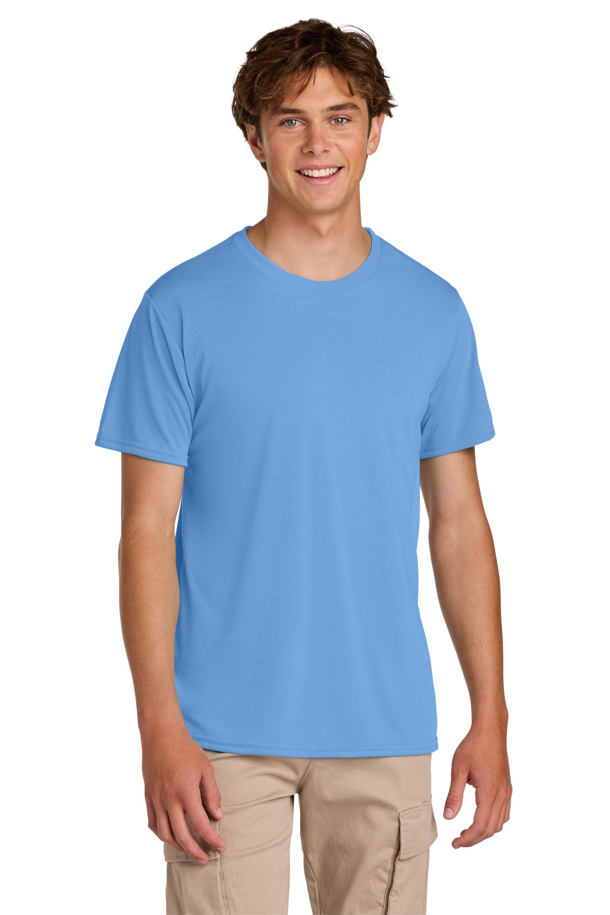 Custom logo Gildan® Gildan Performance® T-Shirt. 42000 in Carolina Blue