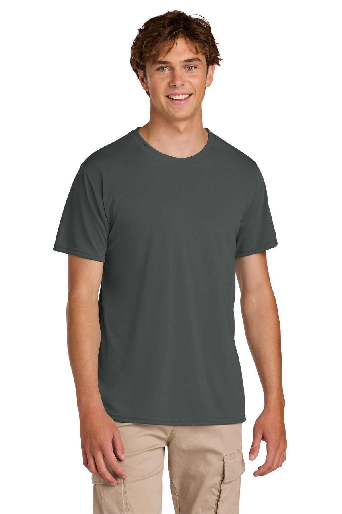 Custom logo Gildan® Gildan Performance® T-Shirt. 42000 in Charcoal