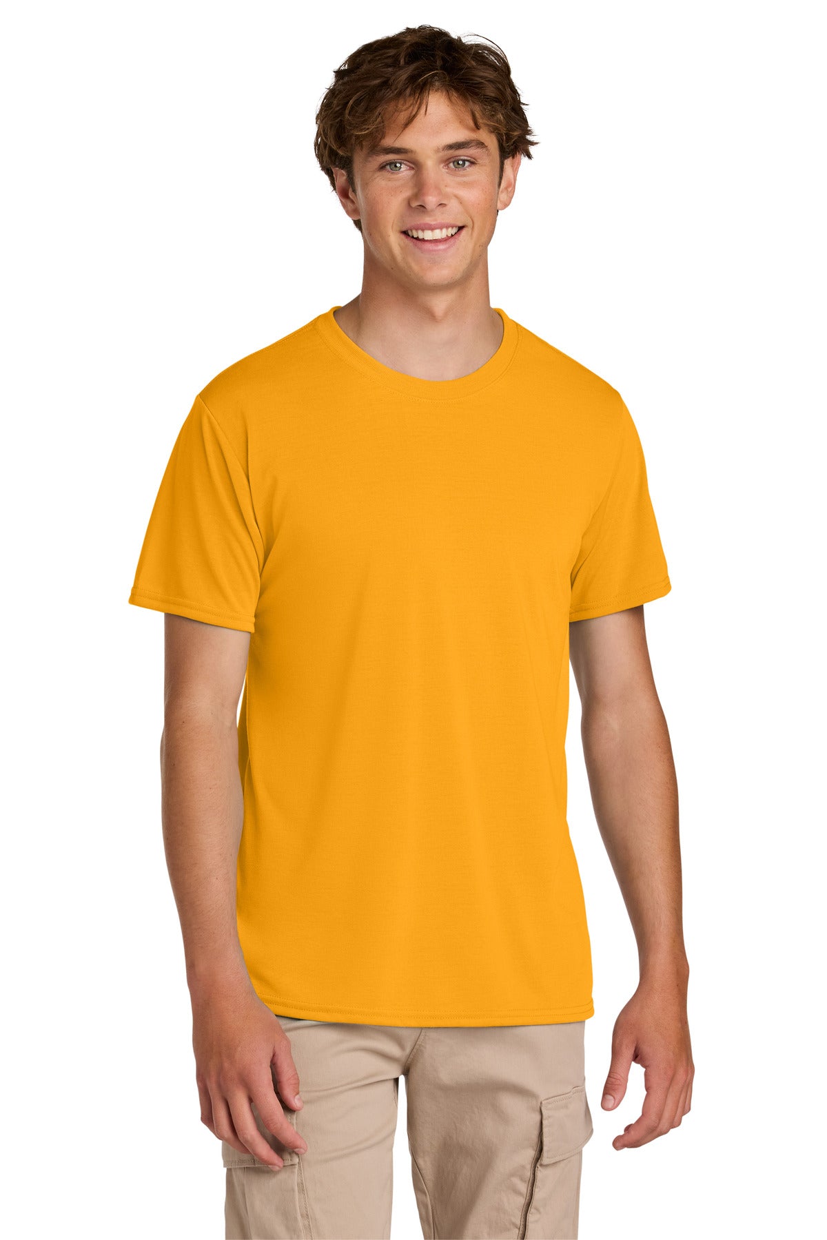 Custom logo Gildan® Gildan Performance® T-Shirt. 42000 in Gold