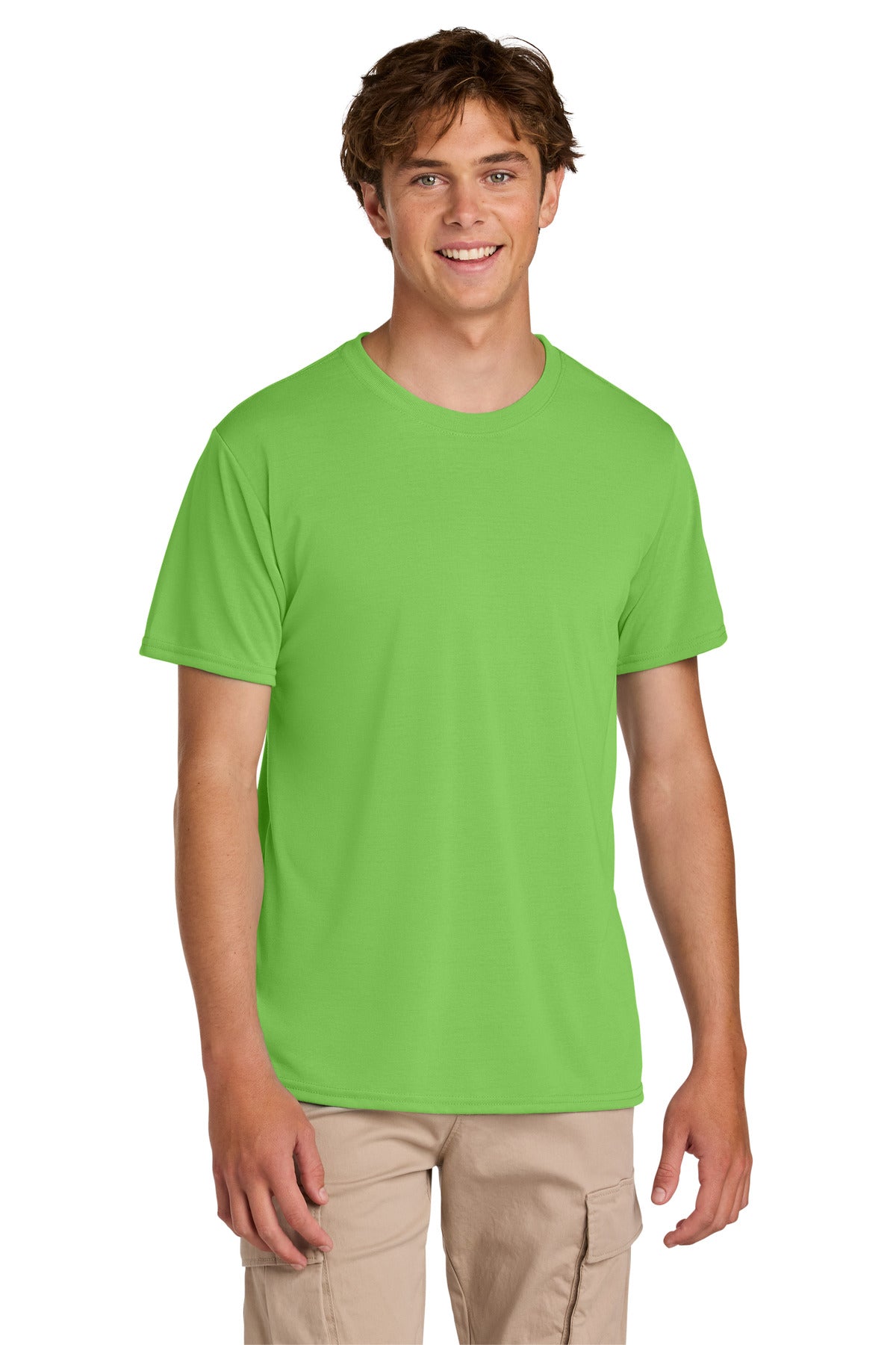 Custom logo Gildan® Gildan Performance® T-Shirt. 42000 in Lime