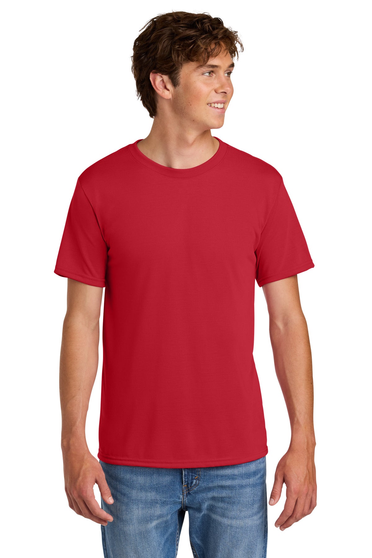 Custom logo Gildan® Gildan Performance® T-Shirt. 42000 in Red