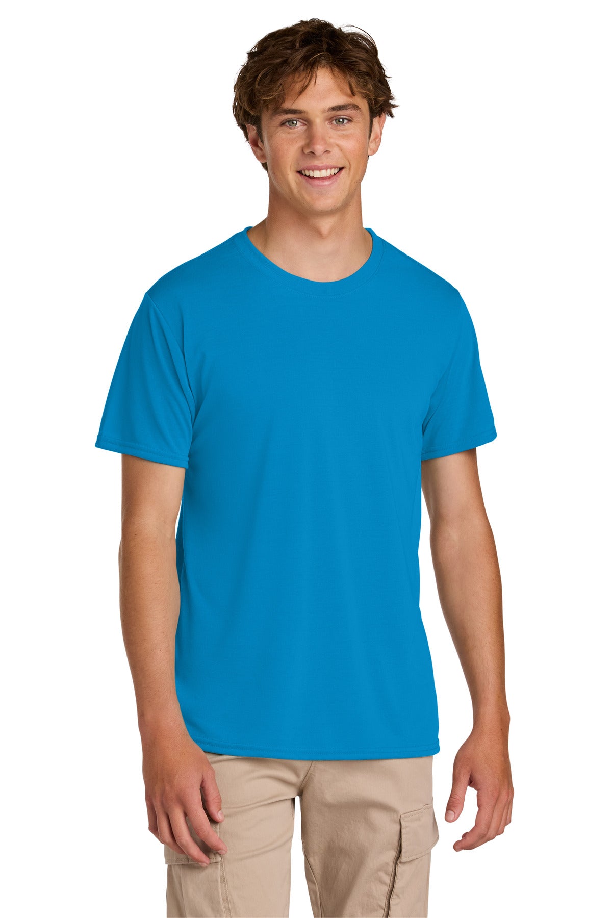 Custom logo Gildan® Gildan Performance® T-Shirt. 42000 in Sapphire
