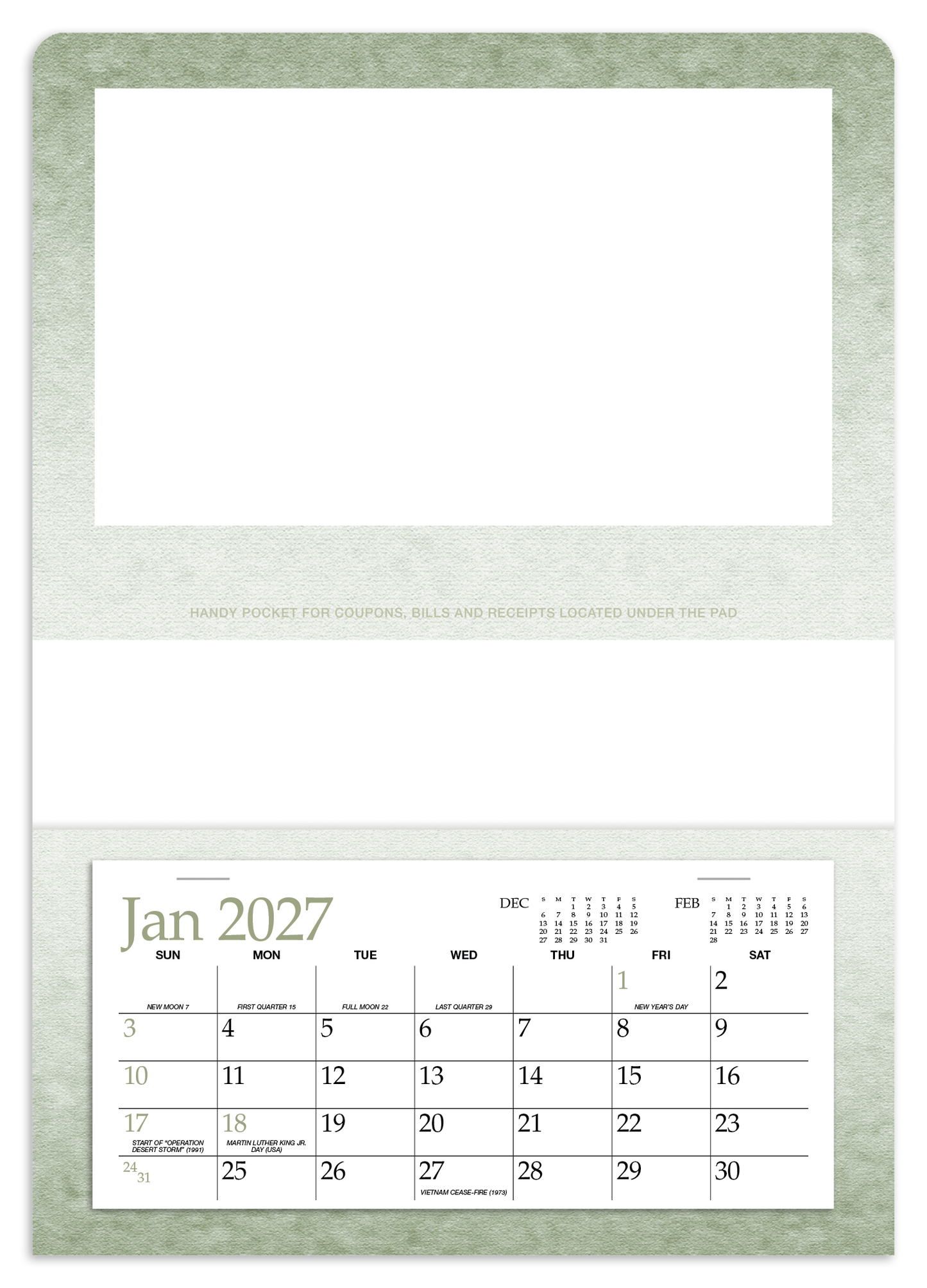 Single Pocket Calendar
