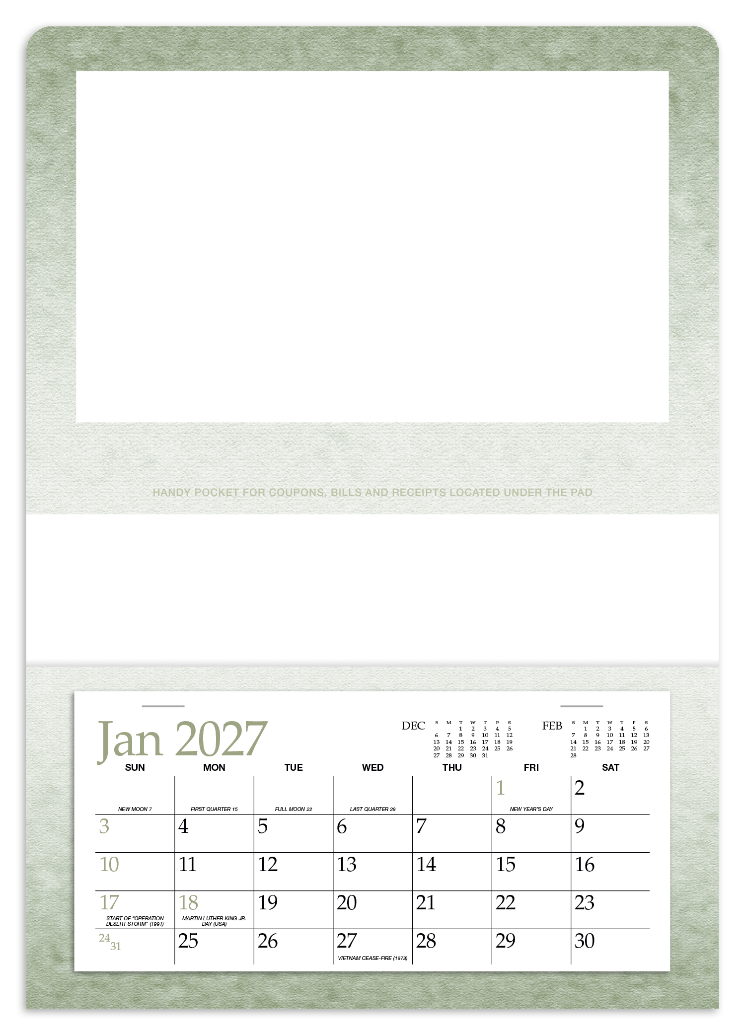 Single Pocket Calendar