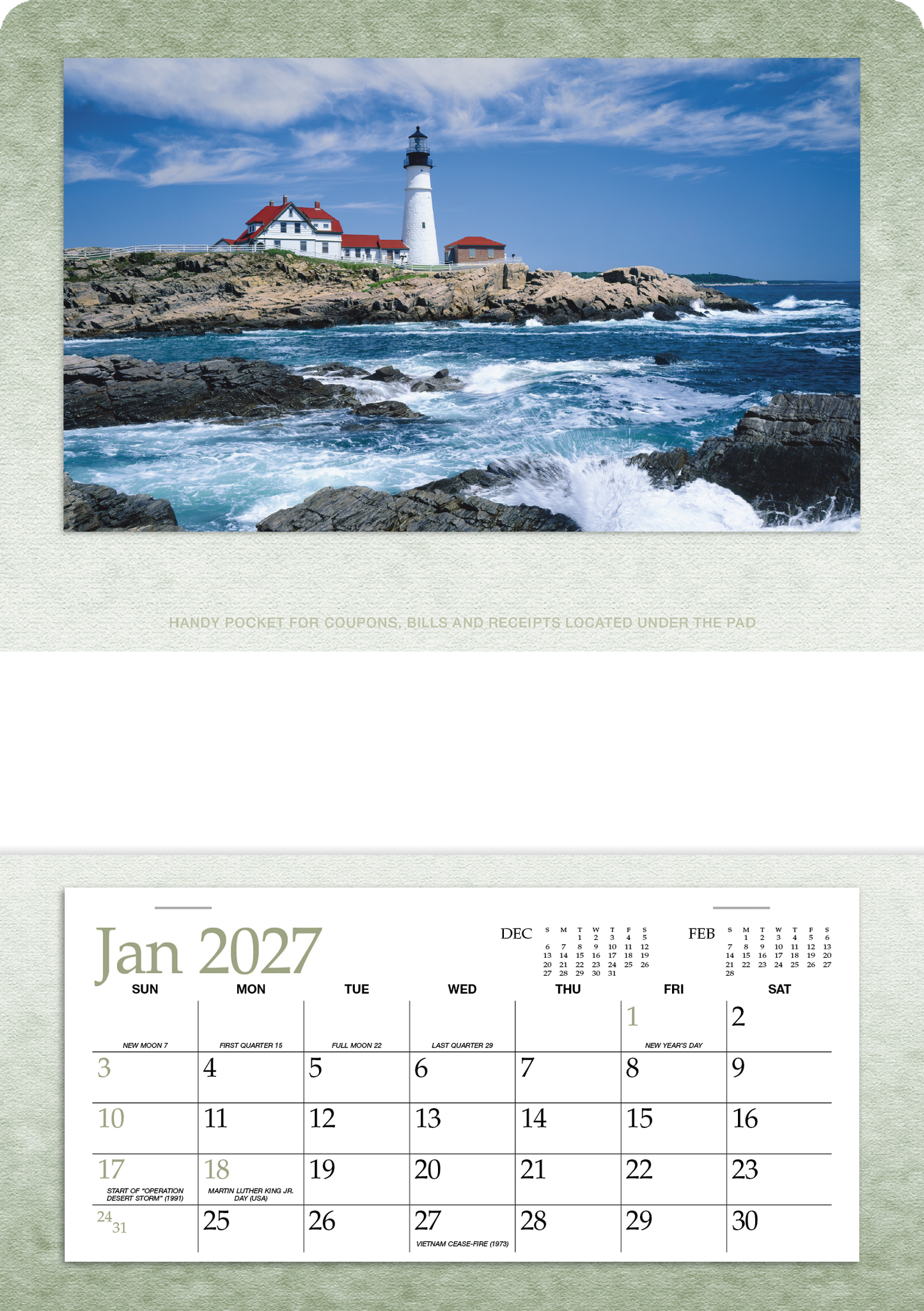 Single Pocket Calendar