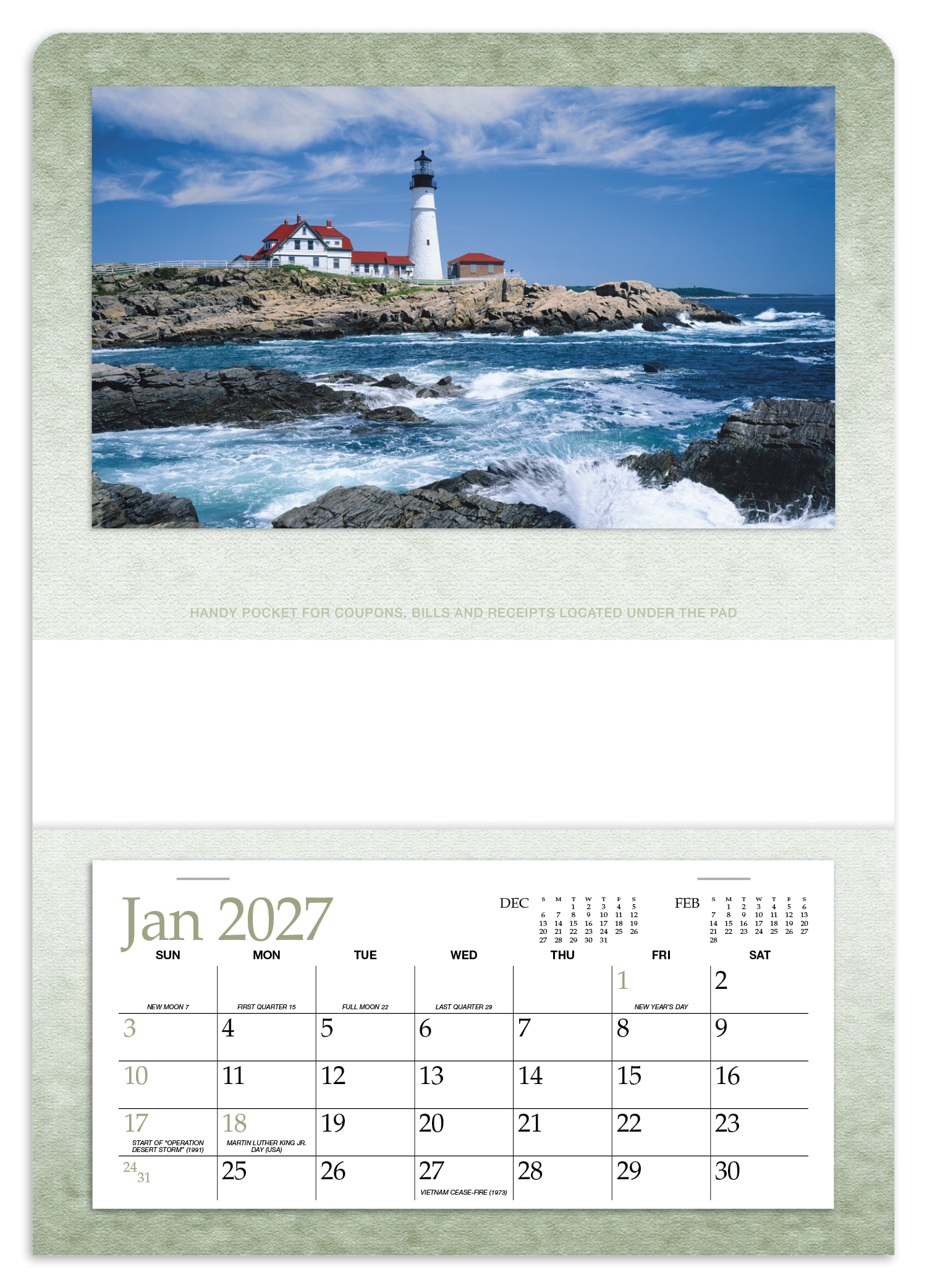 Single Pocket Calendar