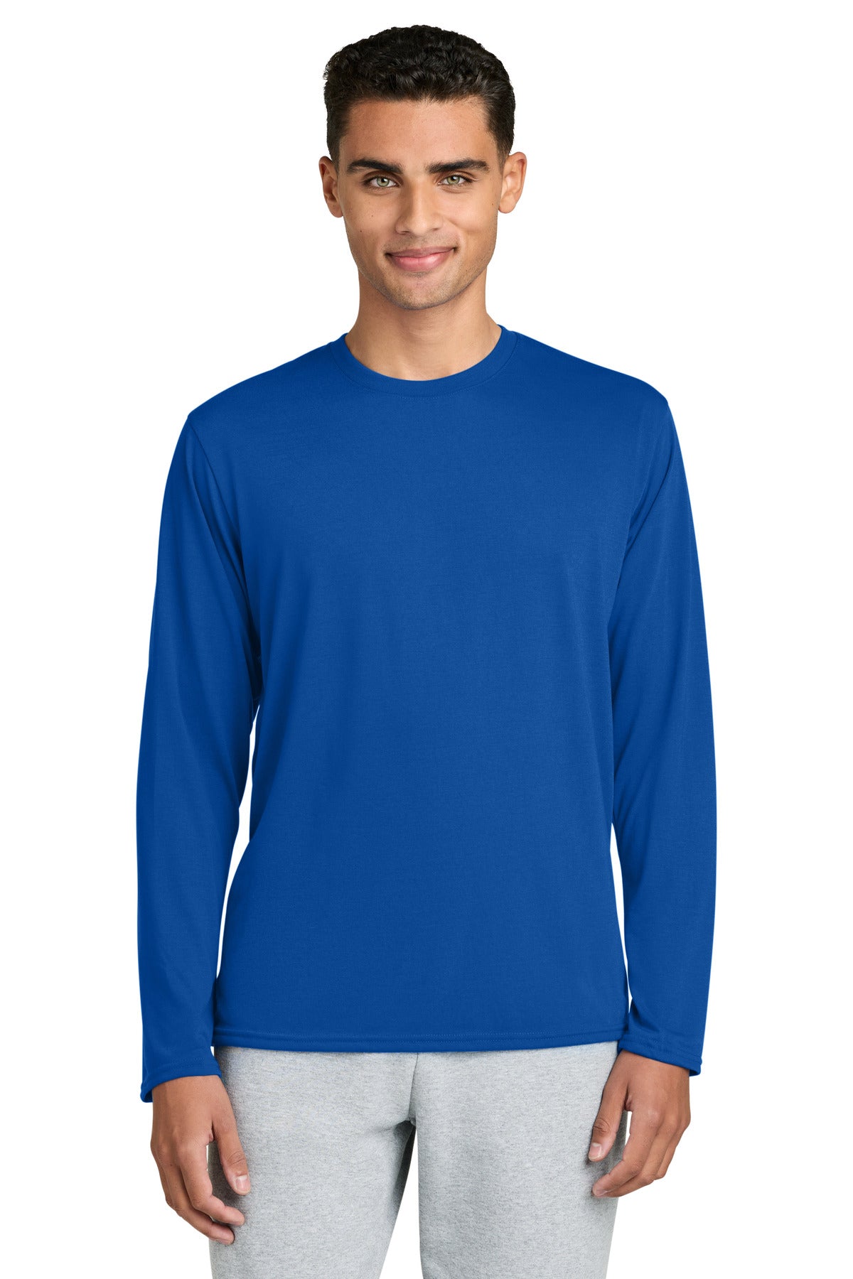Custom logo Gildan Performance® Long Sleeve T-Shirt. 42400 in Royal