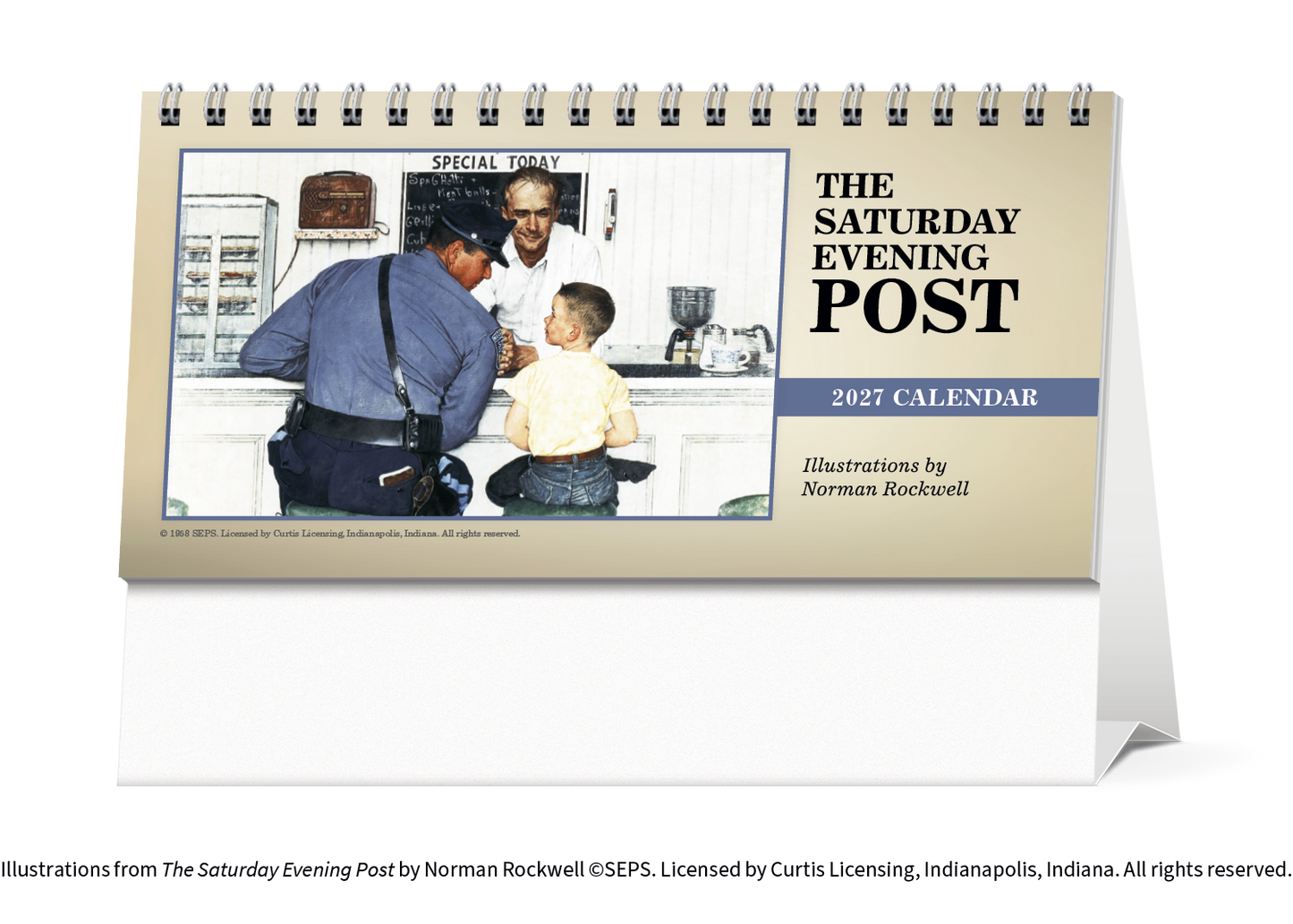 The Saturday Evening Post Illustrations by Norman Rockwell Desk Calendar