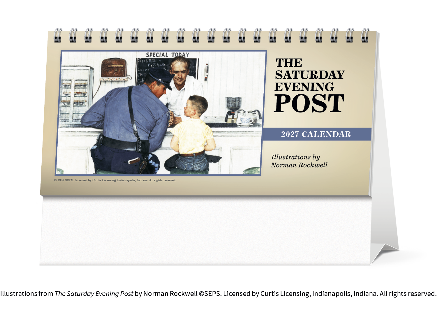 The Saturday Evening Post Illustrations by Norman Rockwell Desk Calendar