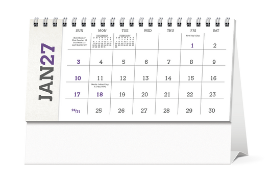Custom logo American Splendor Desk Calendar