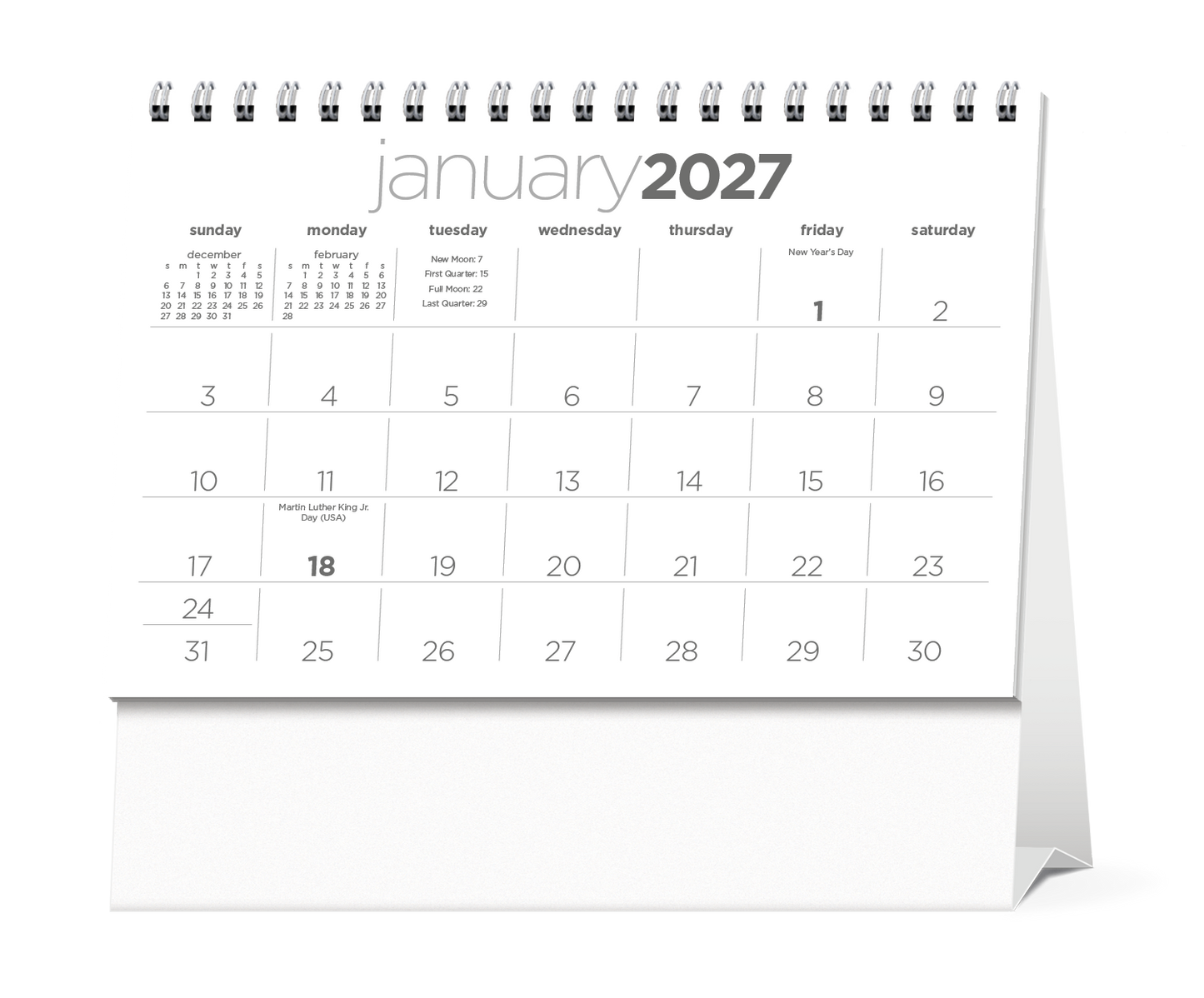 Simplicity Large Desk Calendar