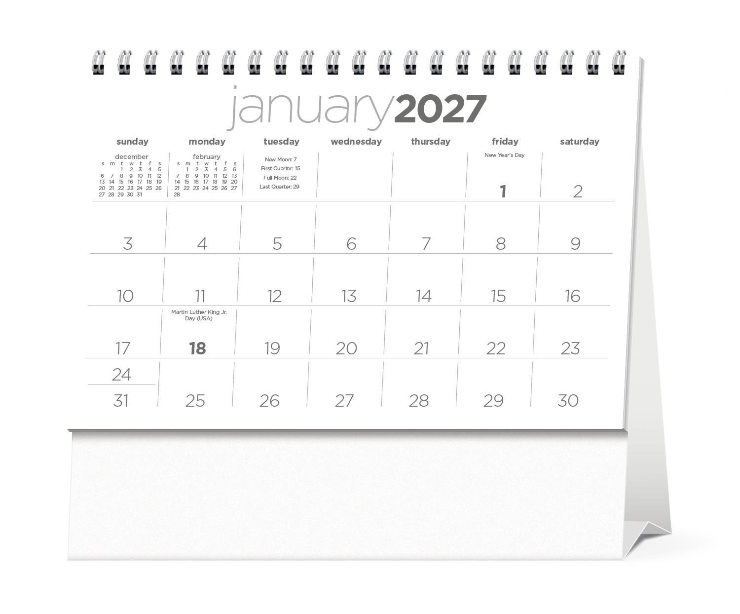 Simplicity Large Desk Calendar