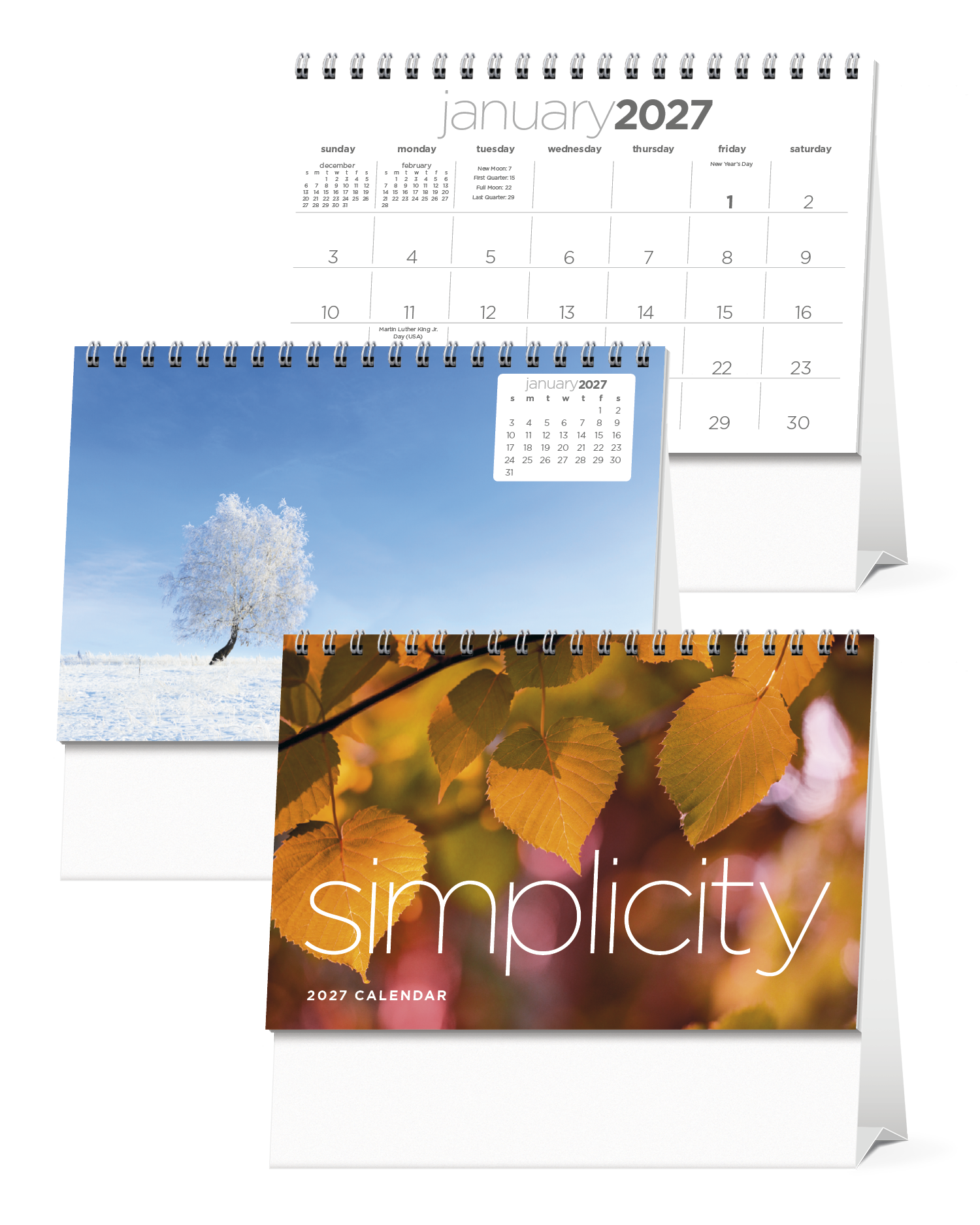 Simplicity Large Desk Calendar