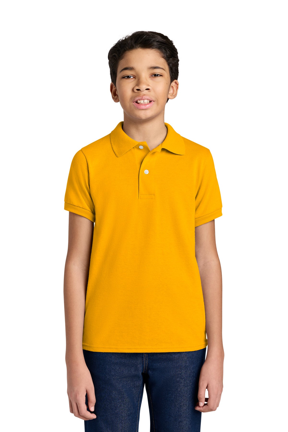 Custom logo Jerzees® Youth Dri-Power® Sport Shirt 437B in Gold