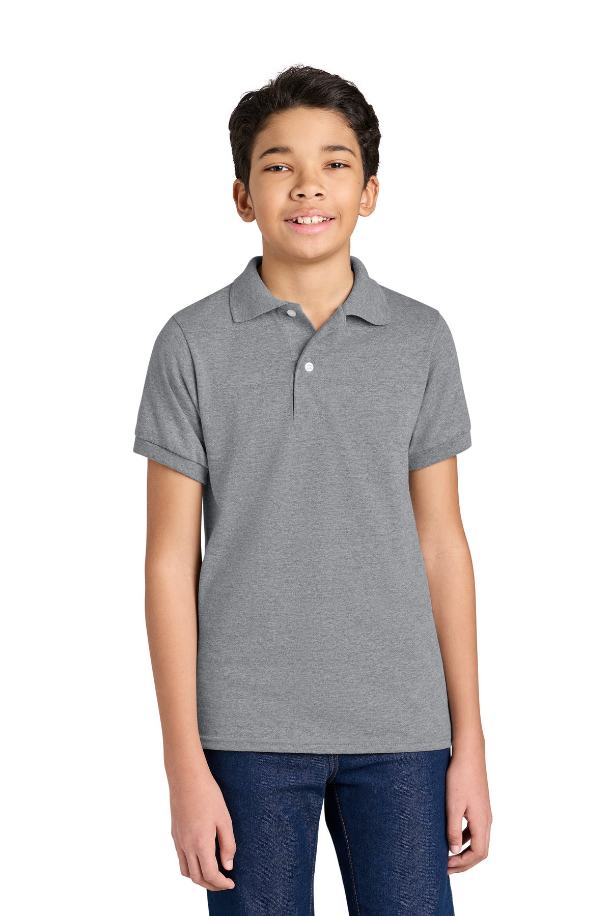 Custom logo Jerzees® Youth Dri-Power® Sport Shirt 437B in Oxford