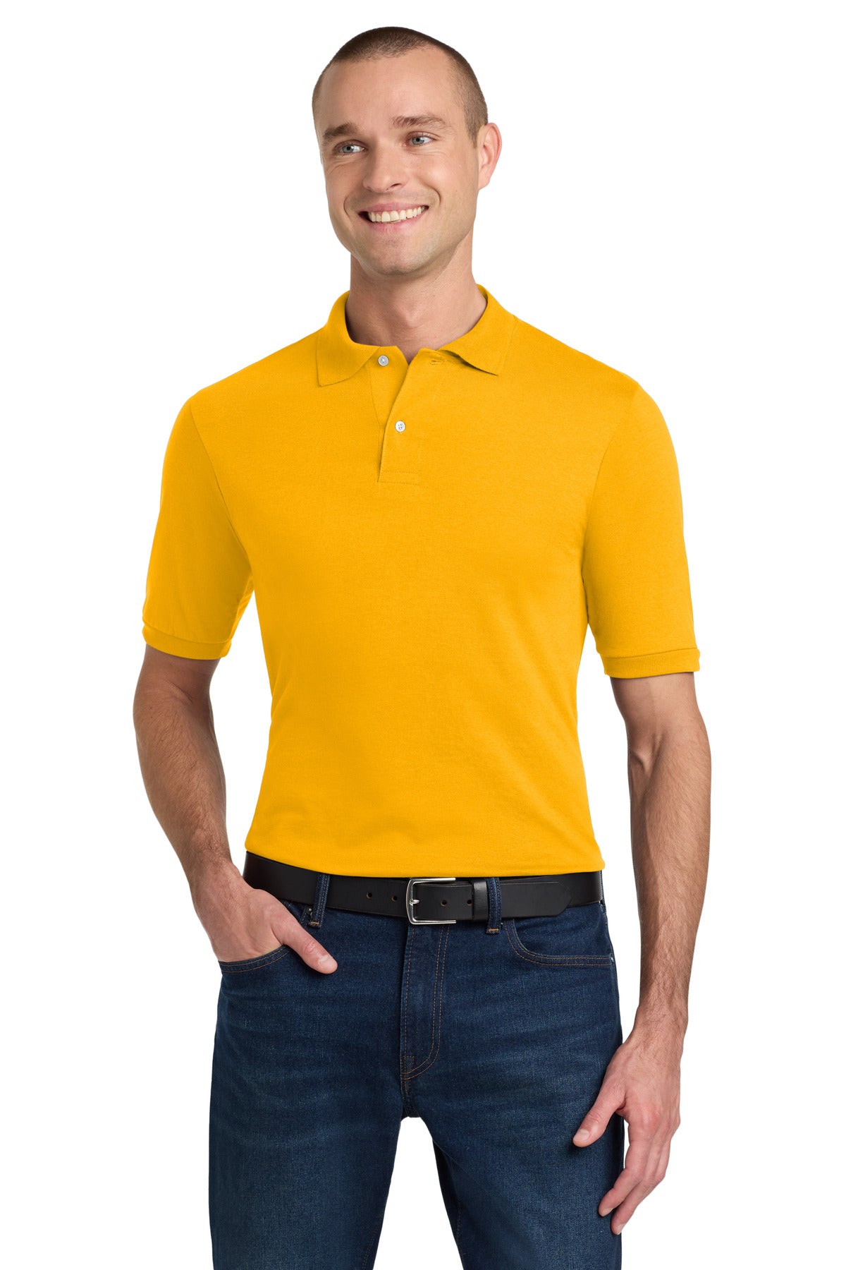 Custom logo Jerzees® Dri-Power® Sport Shirt. 437M in Gold