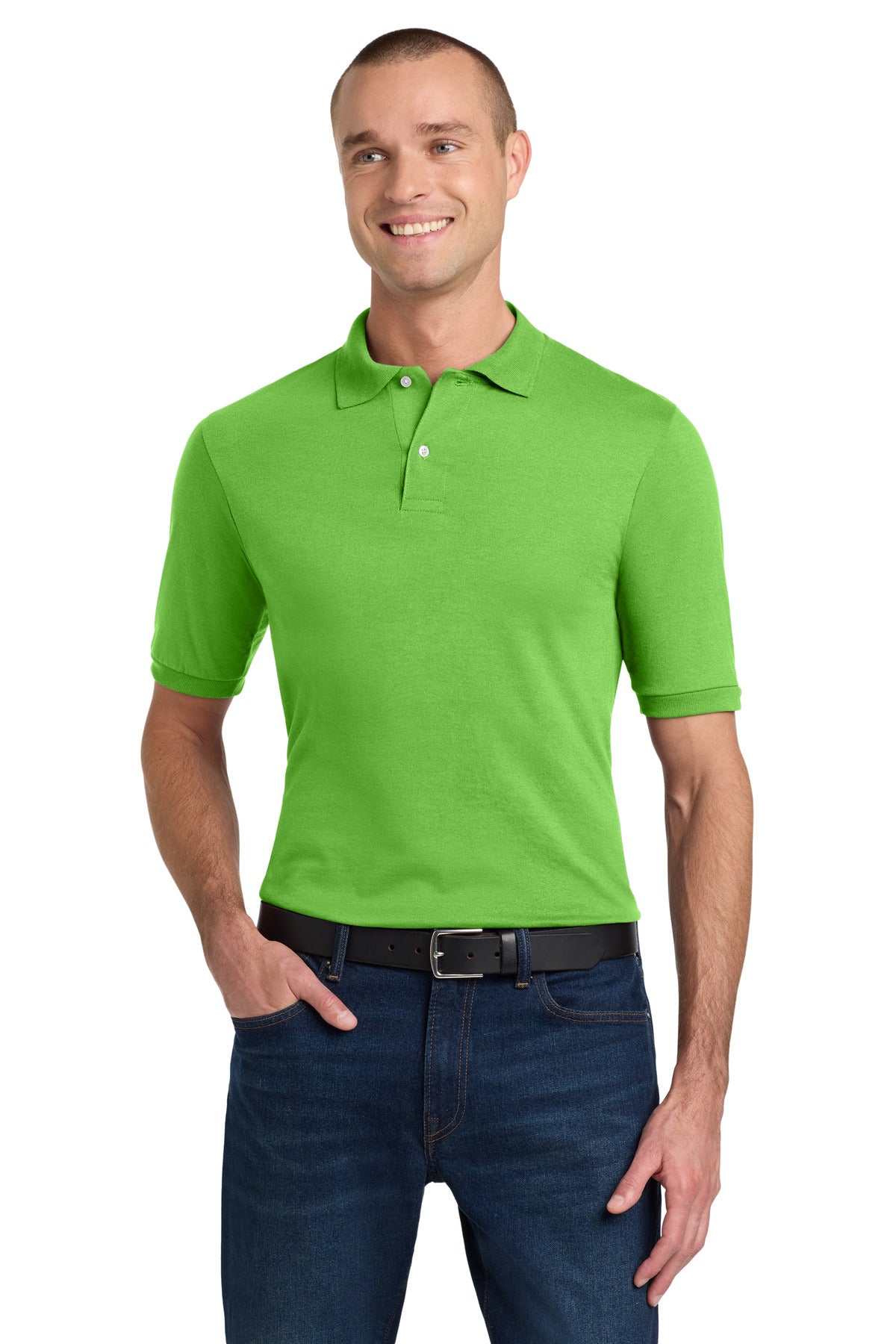 Custom logo Jerzees® Dri-Power® Sport Shirt. 437M in Kiwi