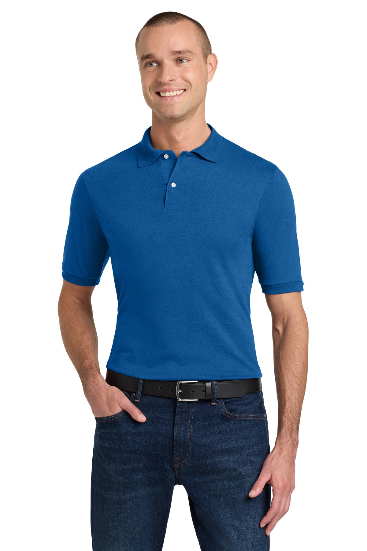 Custom logo Jerzees® Dri-Power® Sport Shirt. 437M in Royal