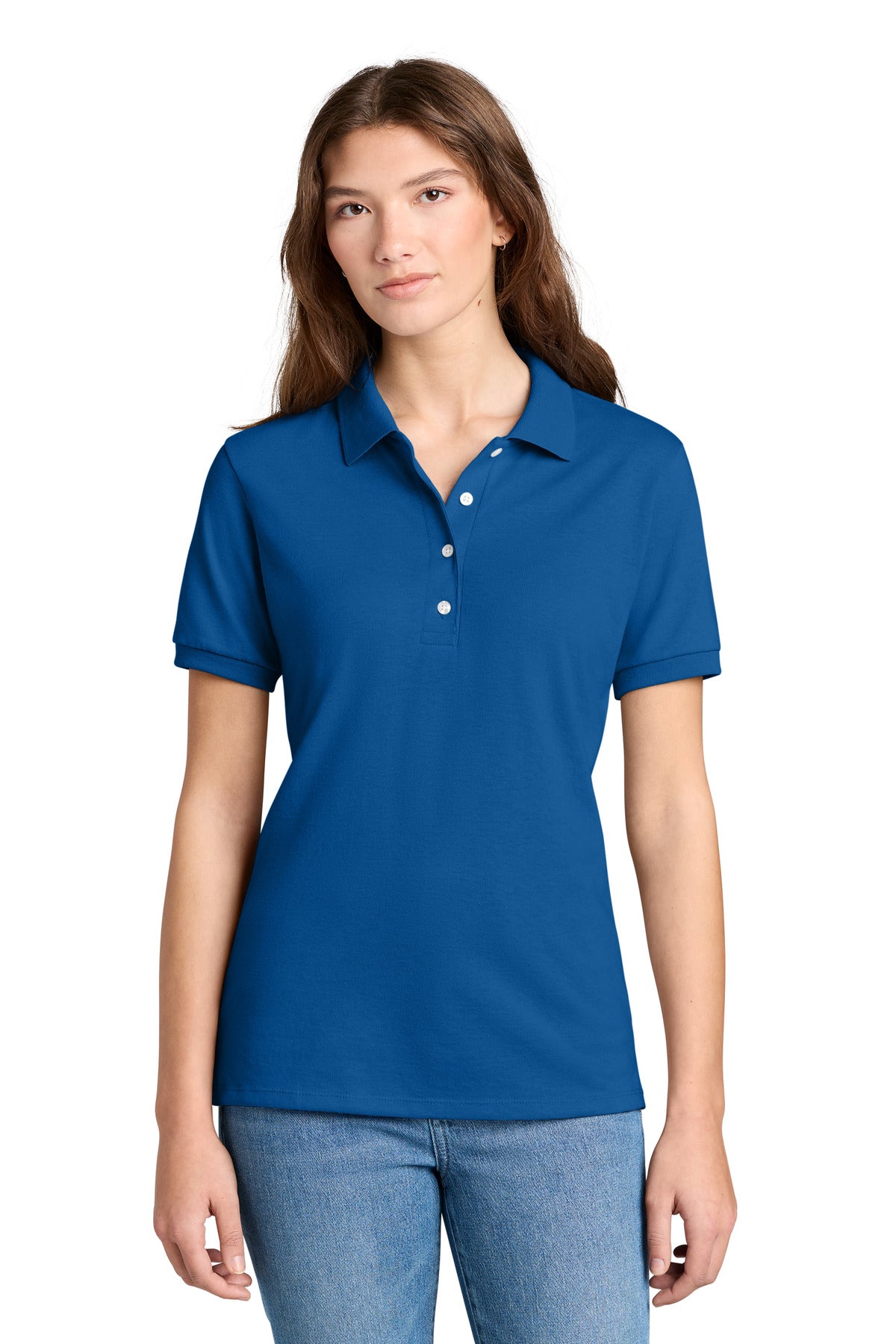 Custom logo Jerzees® Women's Dri-Power® Sport Shirt 437W in Royal