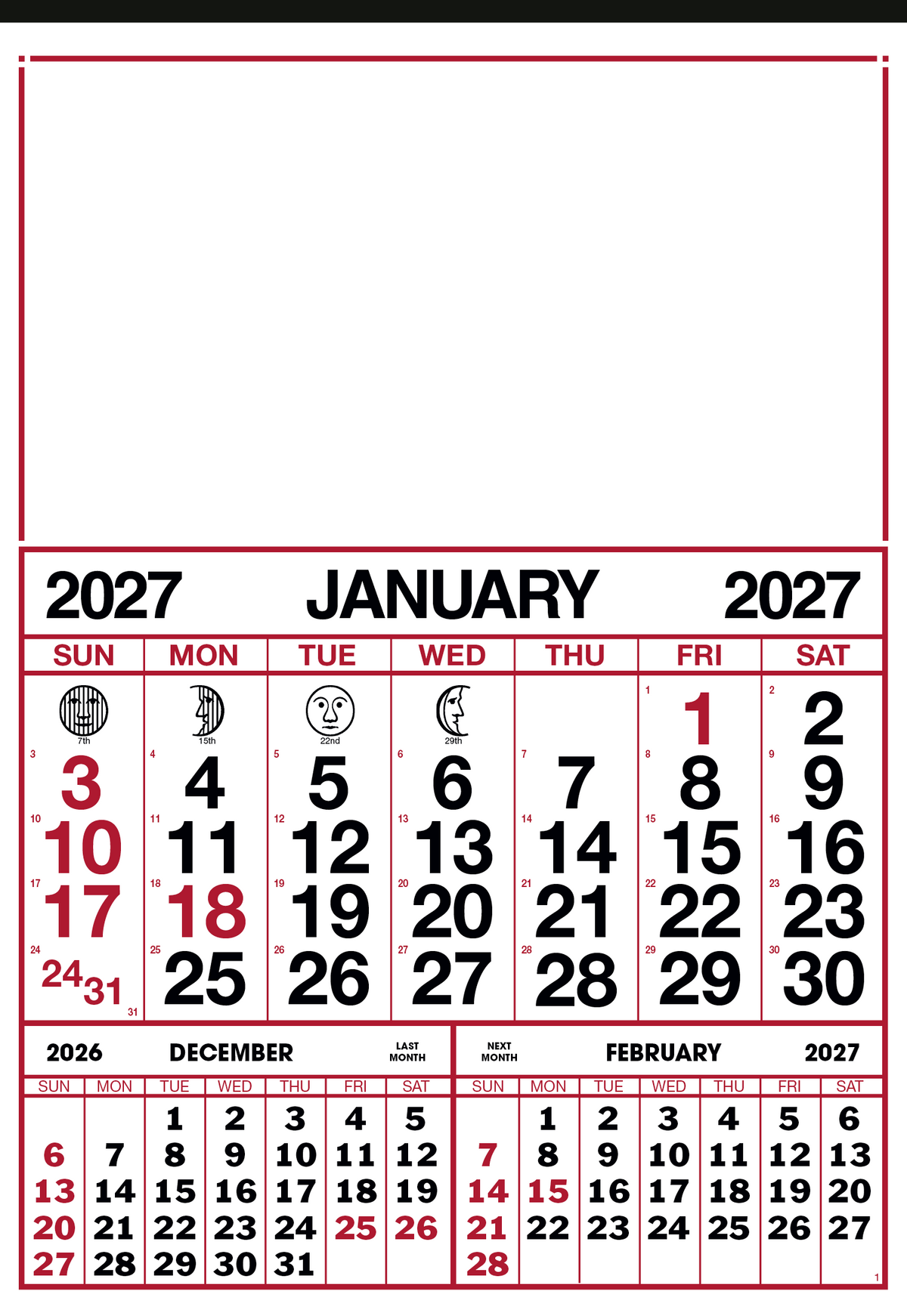 Custom logo Commercial 12-Sheet Calendar