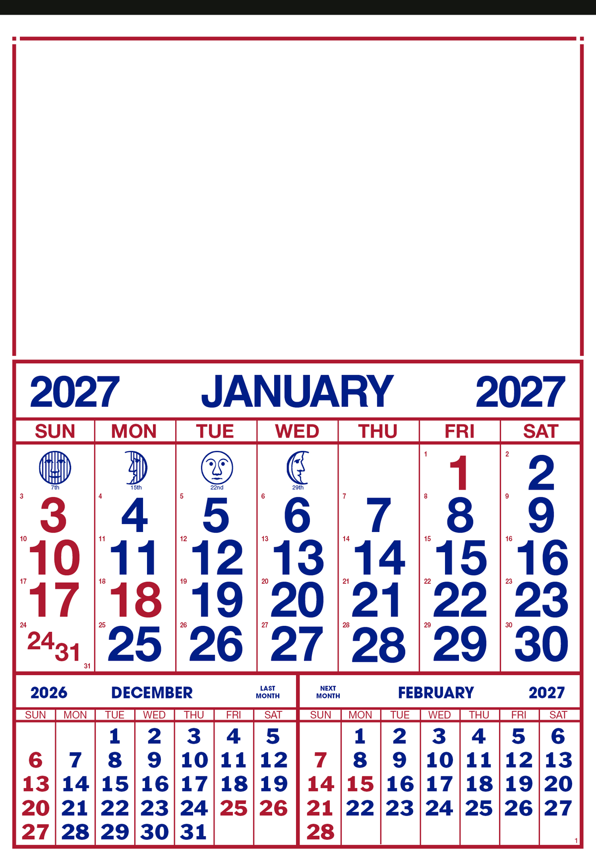 Custom logo Commercial 12-Sheet Calendar