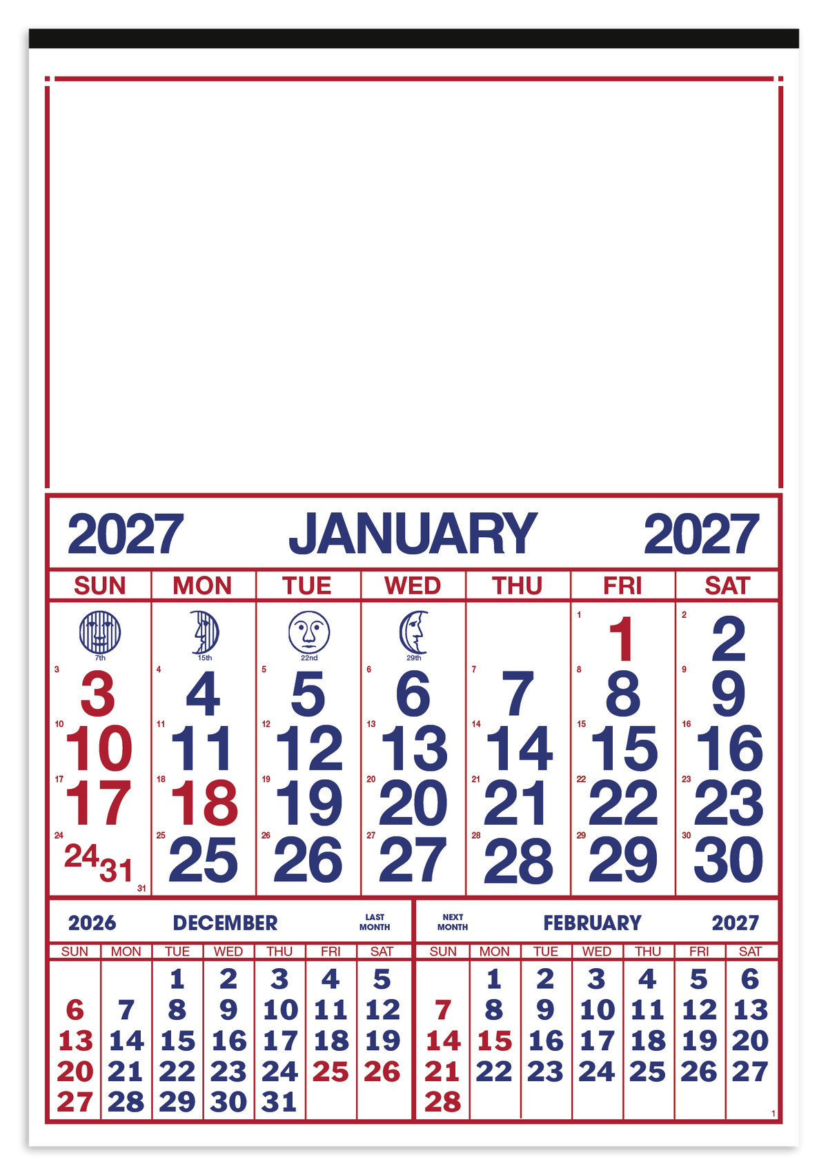 Custom logo Commercial 12-Sheet Calendar