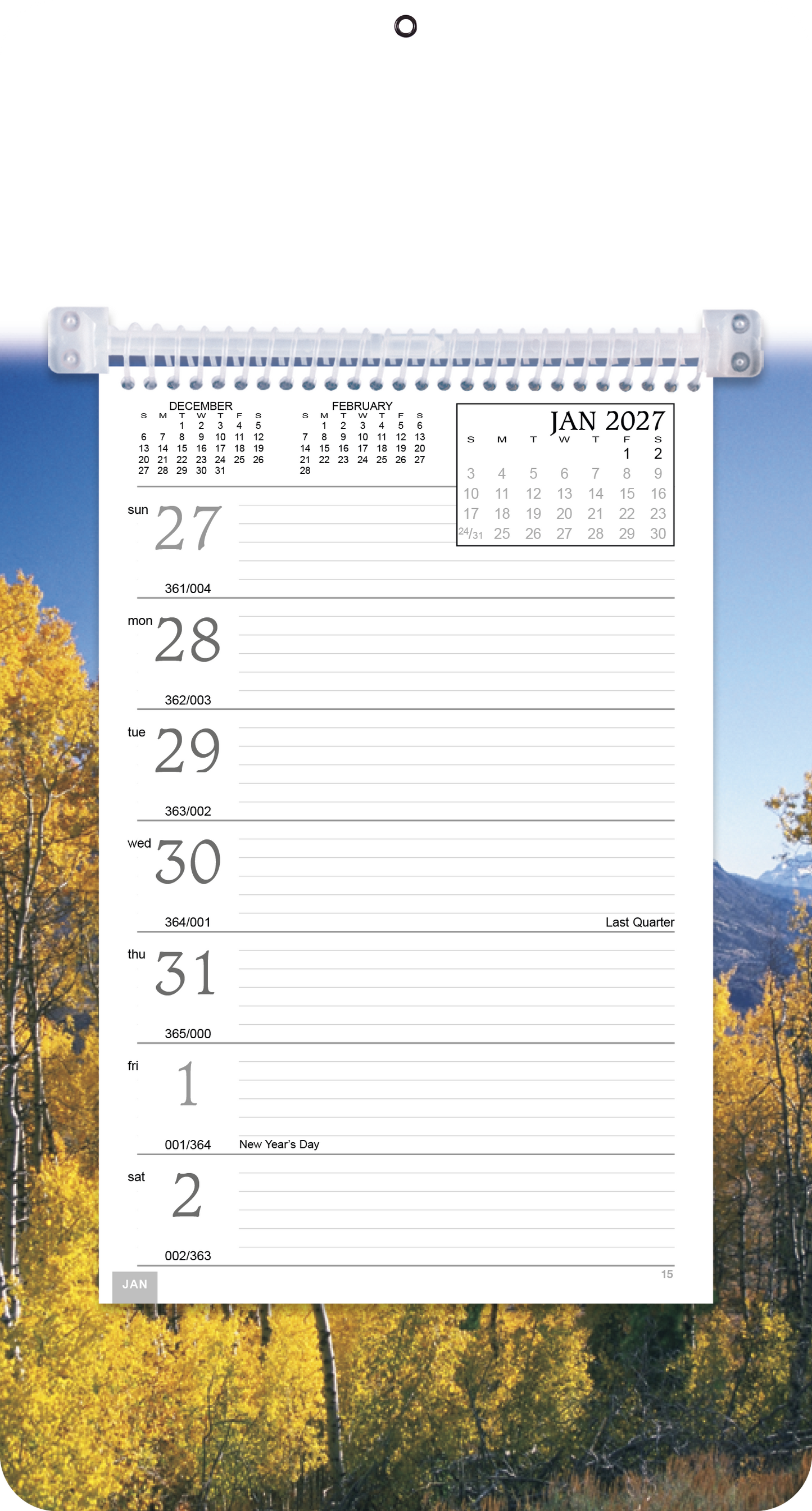 Full-Color Weekly Memo Calendar