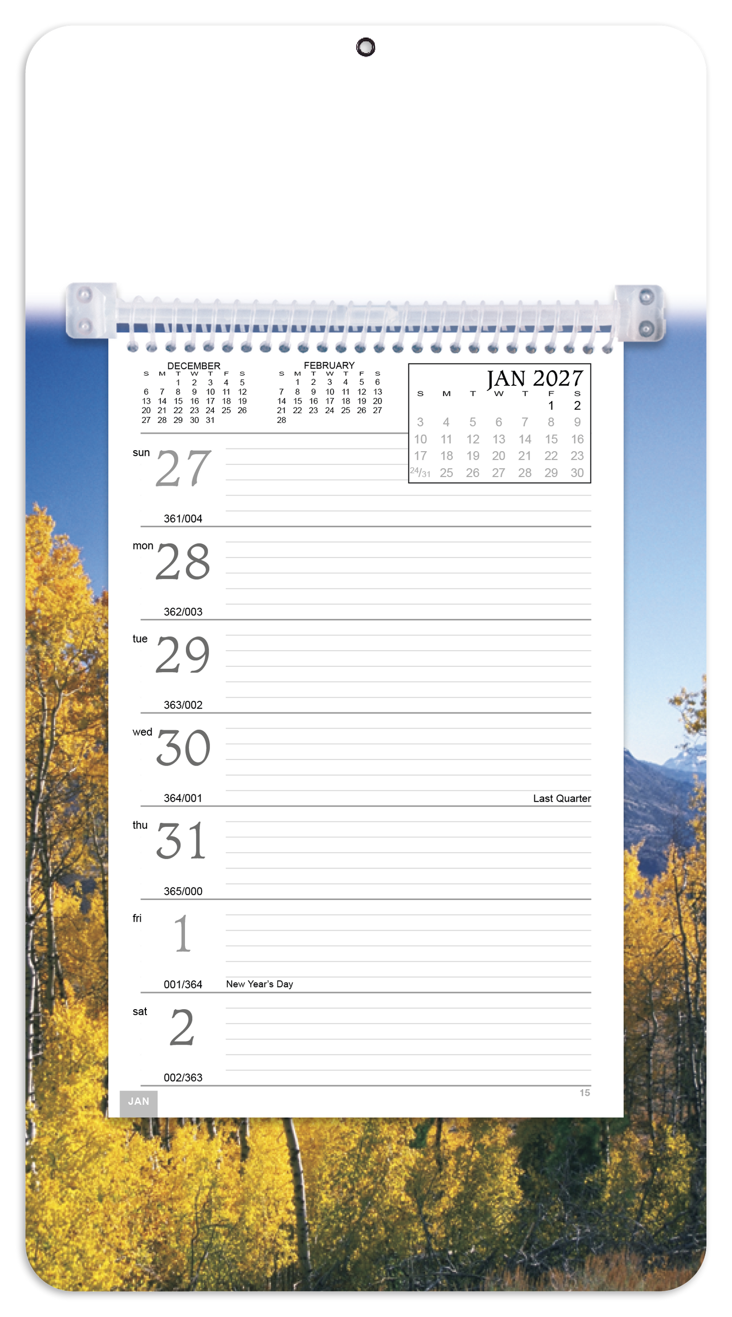 Full-Color Weekly Memo Calendar