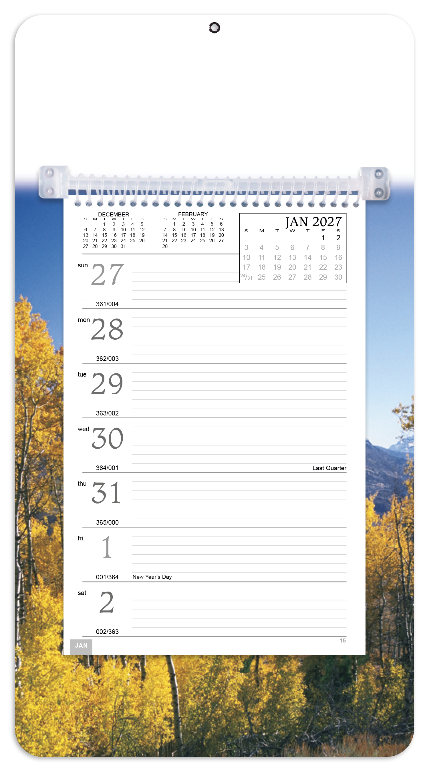 Full-Color Weekly Memo Calendar