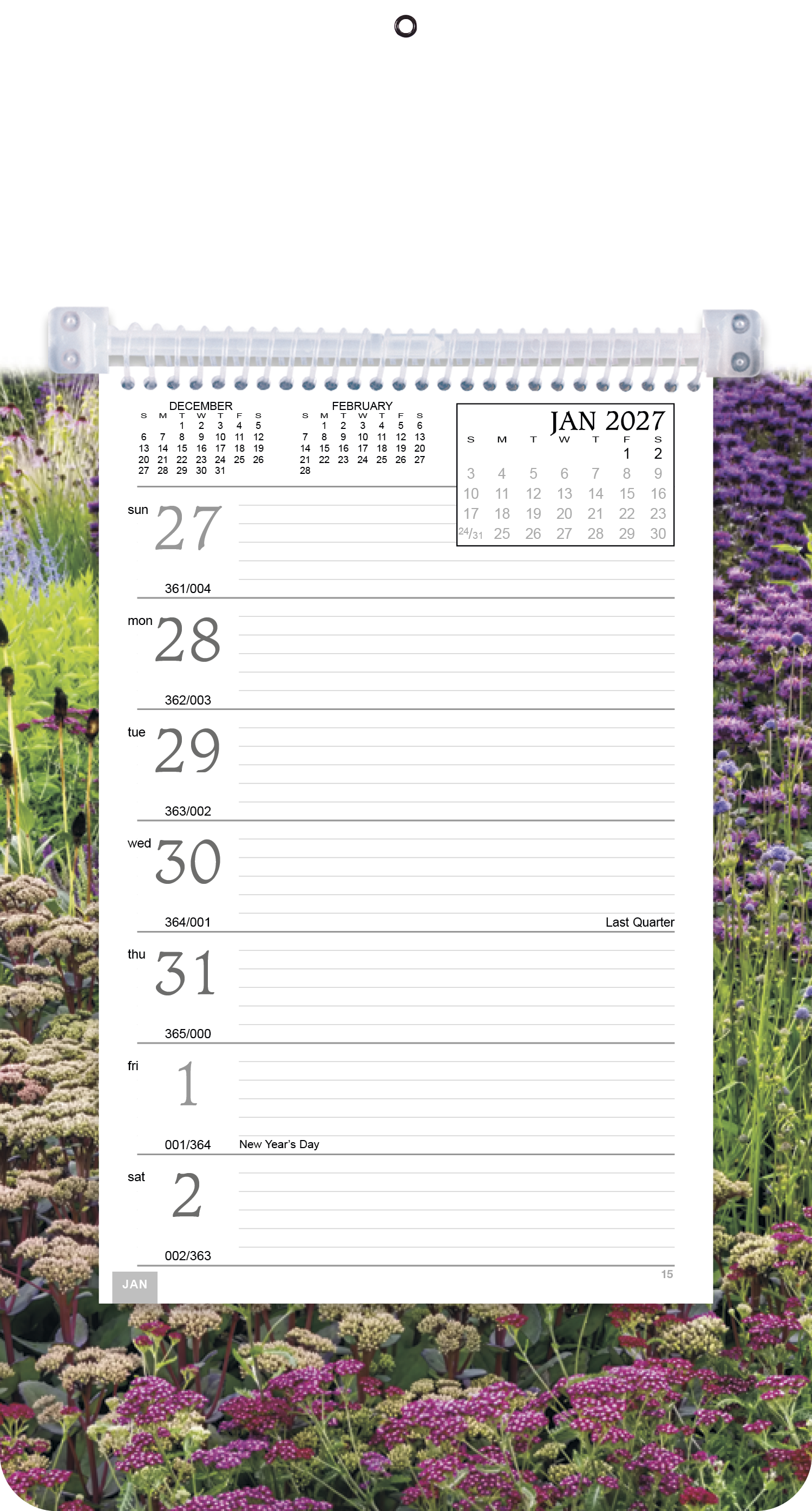 Full-Color Weekly Memo Calendar