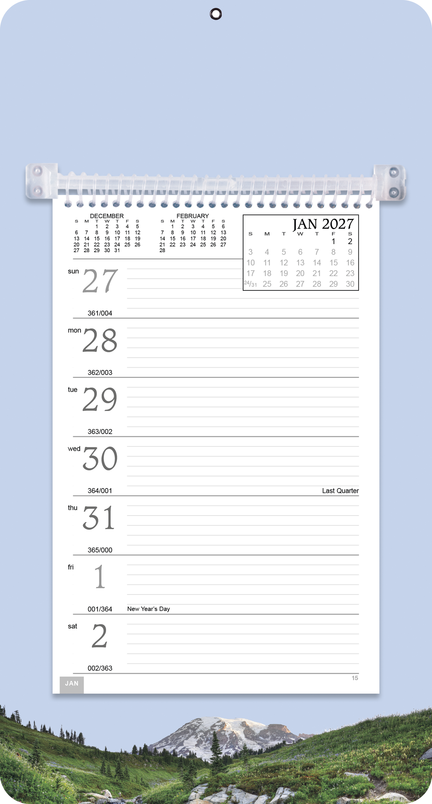 Full-Color Weekly Memo Calendar